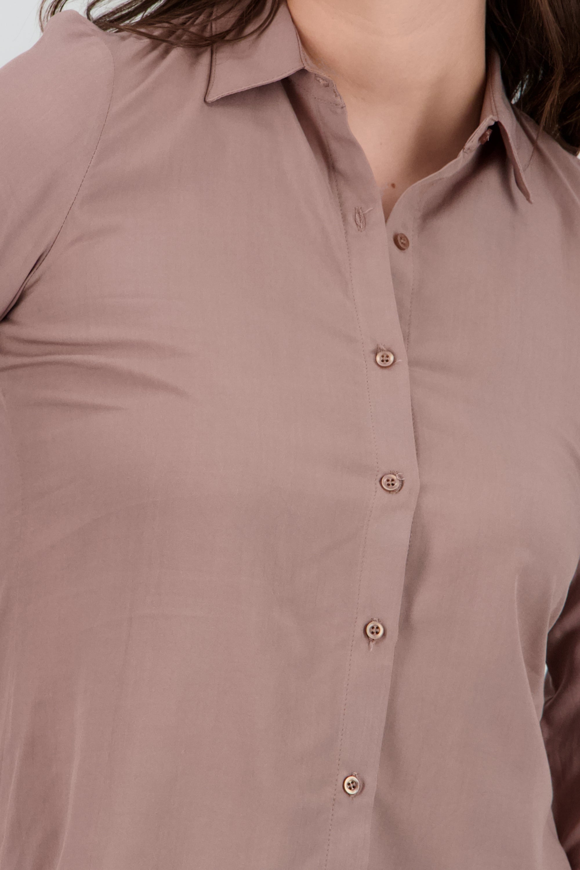 Camisa Manga Larga Lisa KHAKI