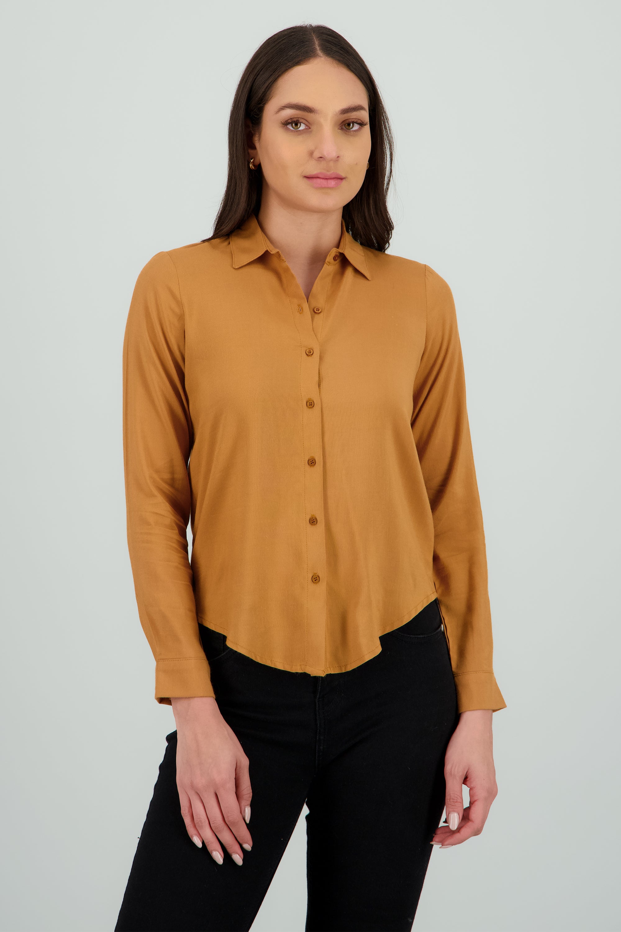 Camisa Manga Larga Lisa CAMELLO