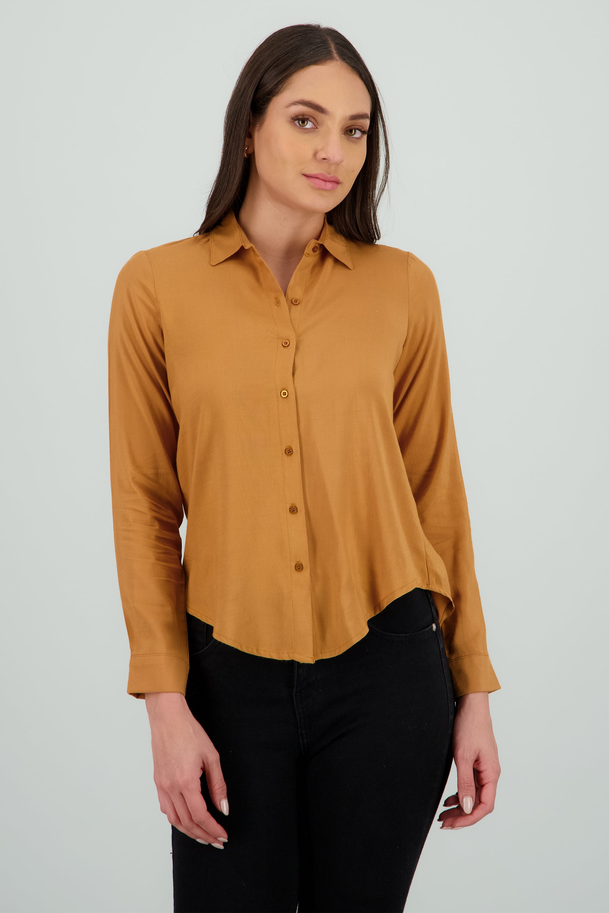 Camisa Manga Larga Lisa CAMELLO