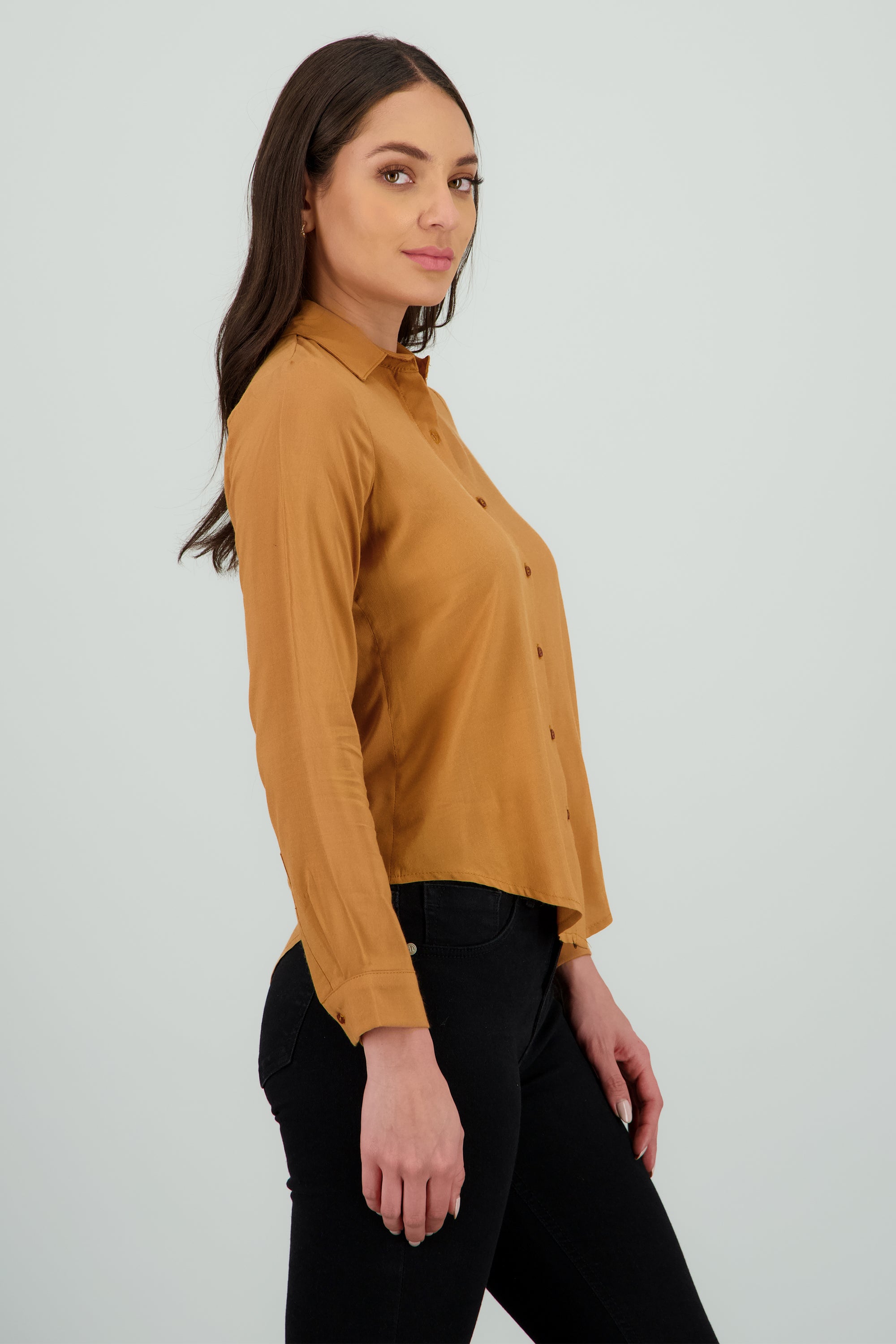 Camisa Manga Larga Lisa CAMELLO