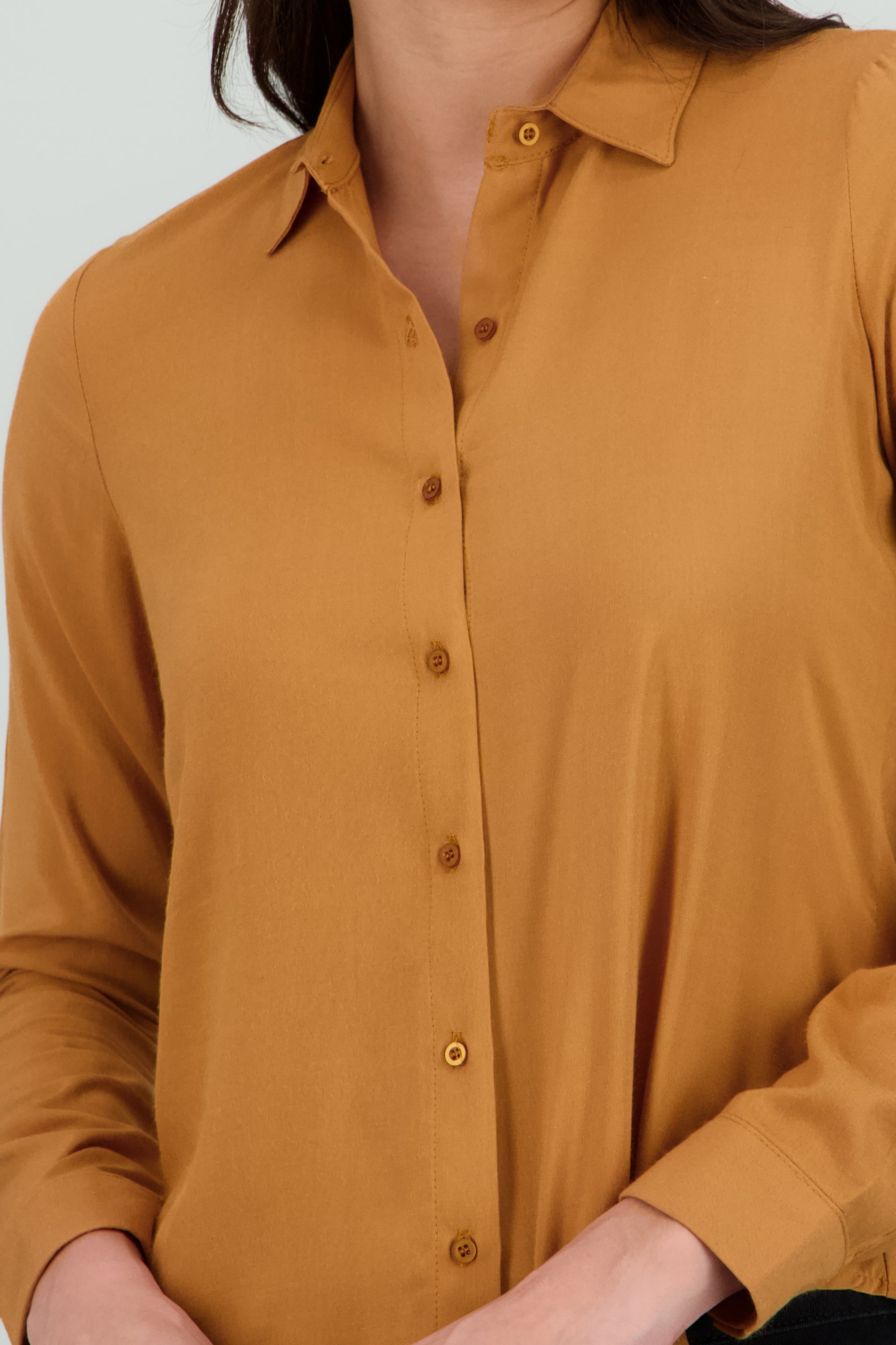 Camisa Manga Larga Lisa CAMELLO