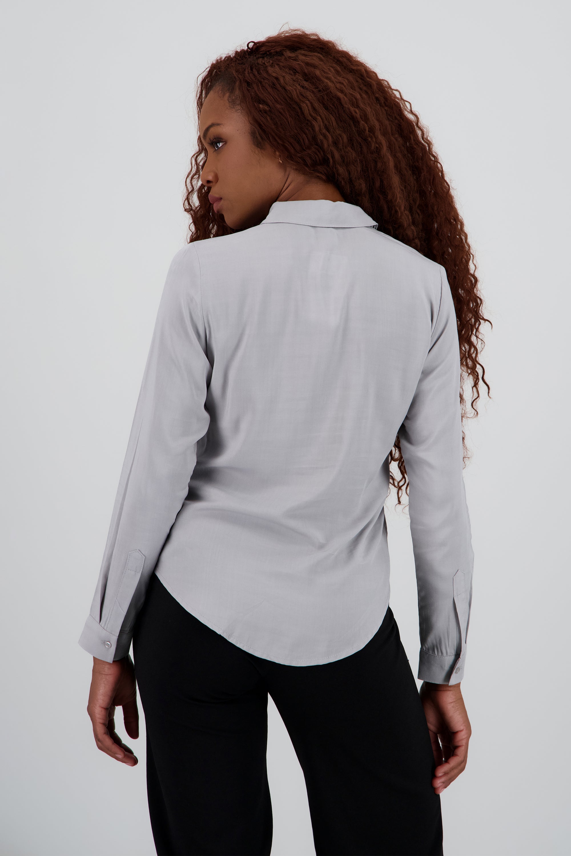 Camisa Manga Larga Lisa GRIS