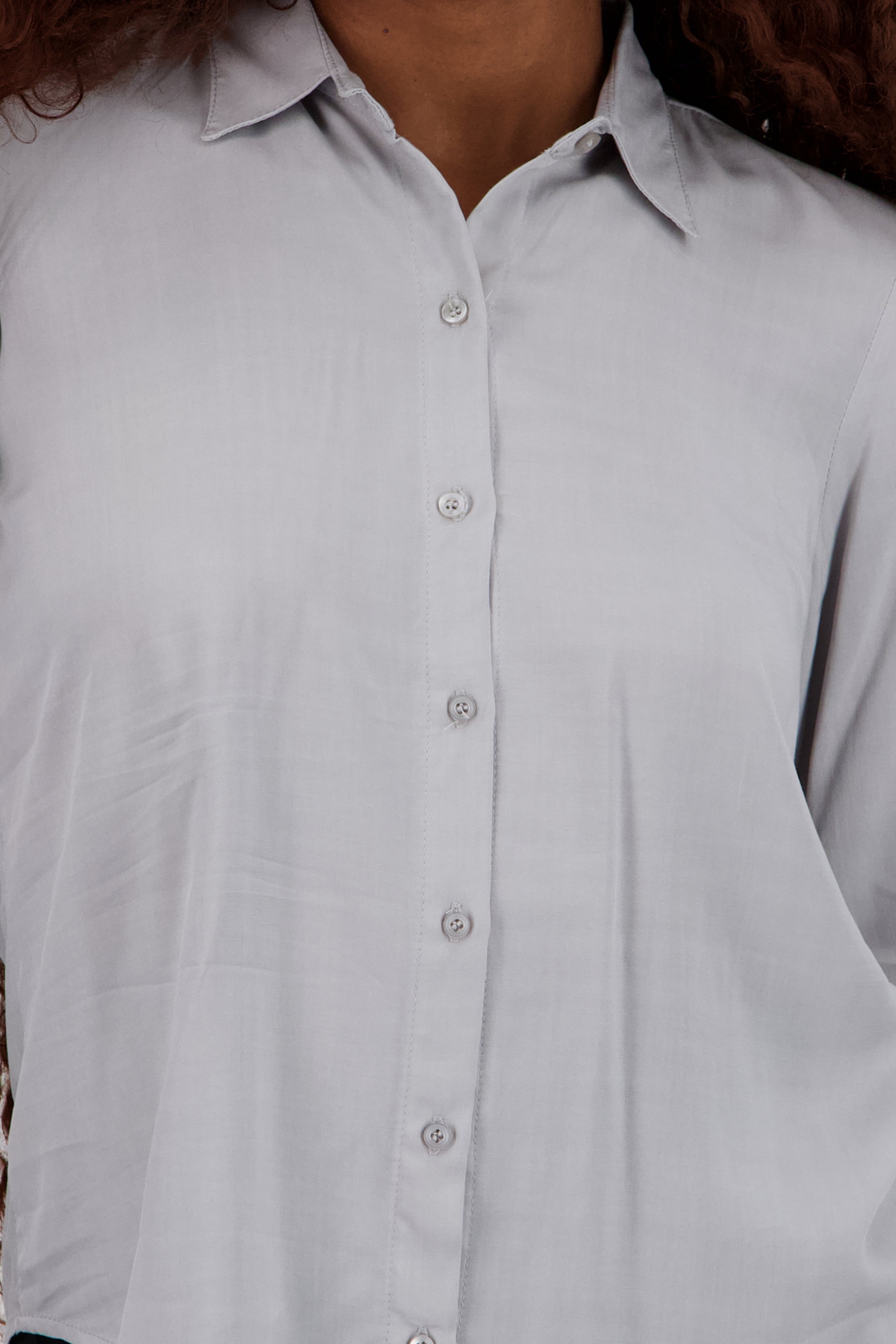 Camisa Manga Larga Lisa GRIS