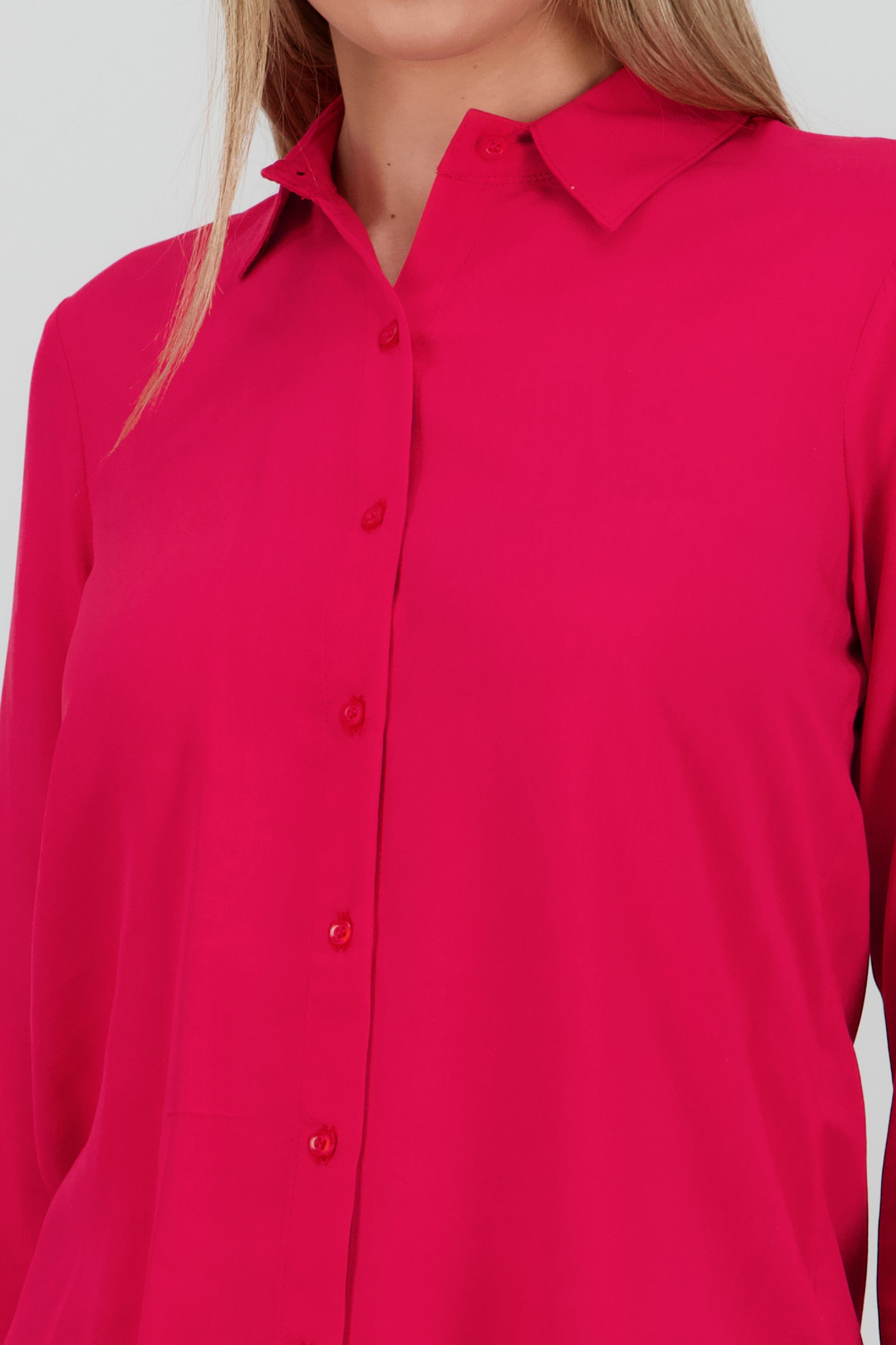 Camisa Manga Larga Lisa ROJO