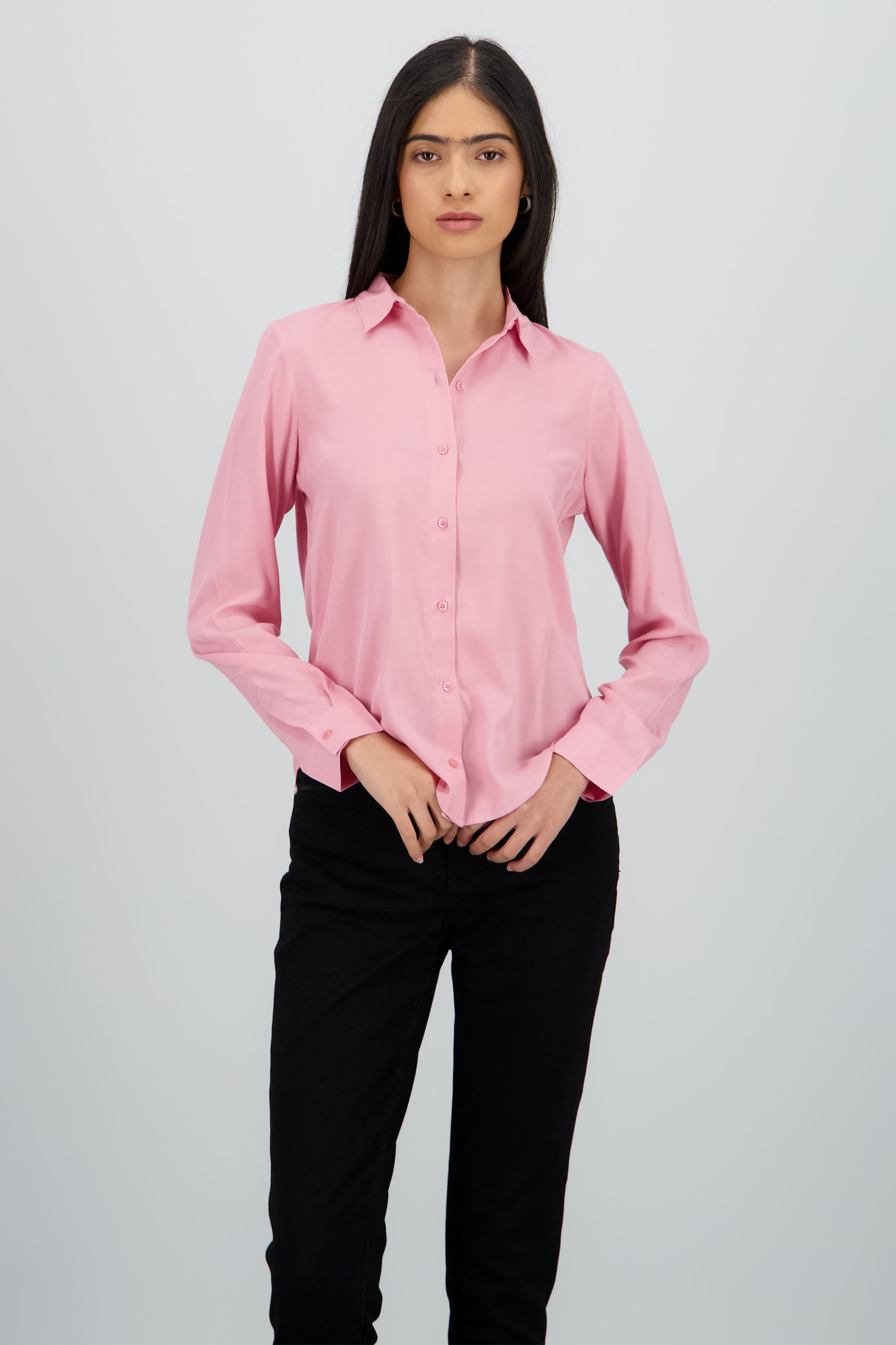 Camisa Manga Larga Lisa PALO DE ROSA
