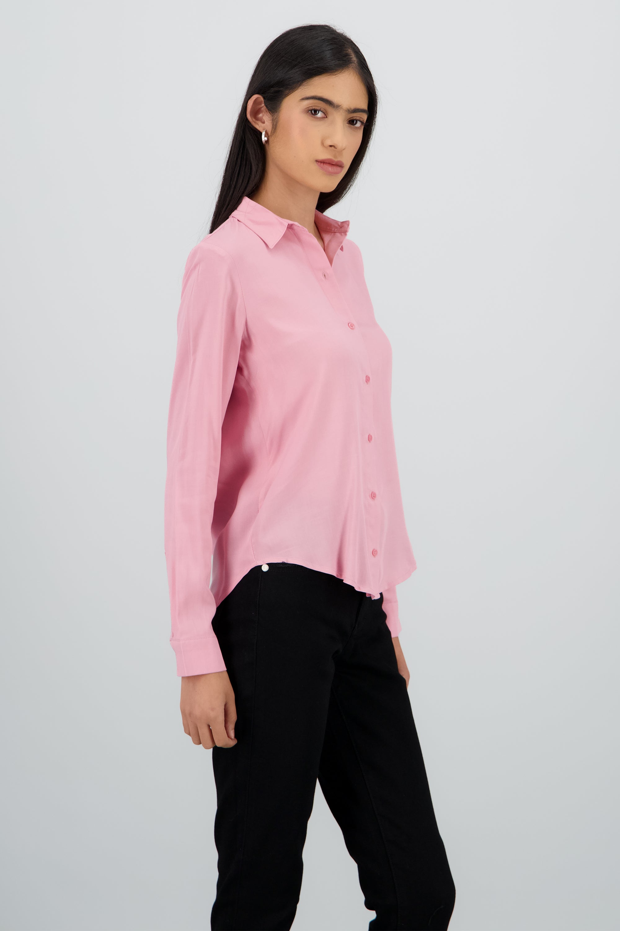 Camisa Manga Larga Lisa PALO DE ROSA