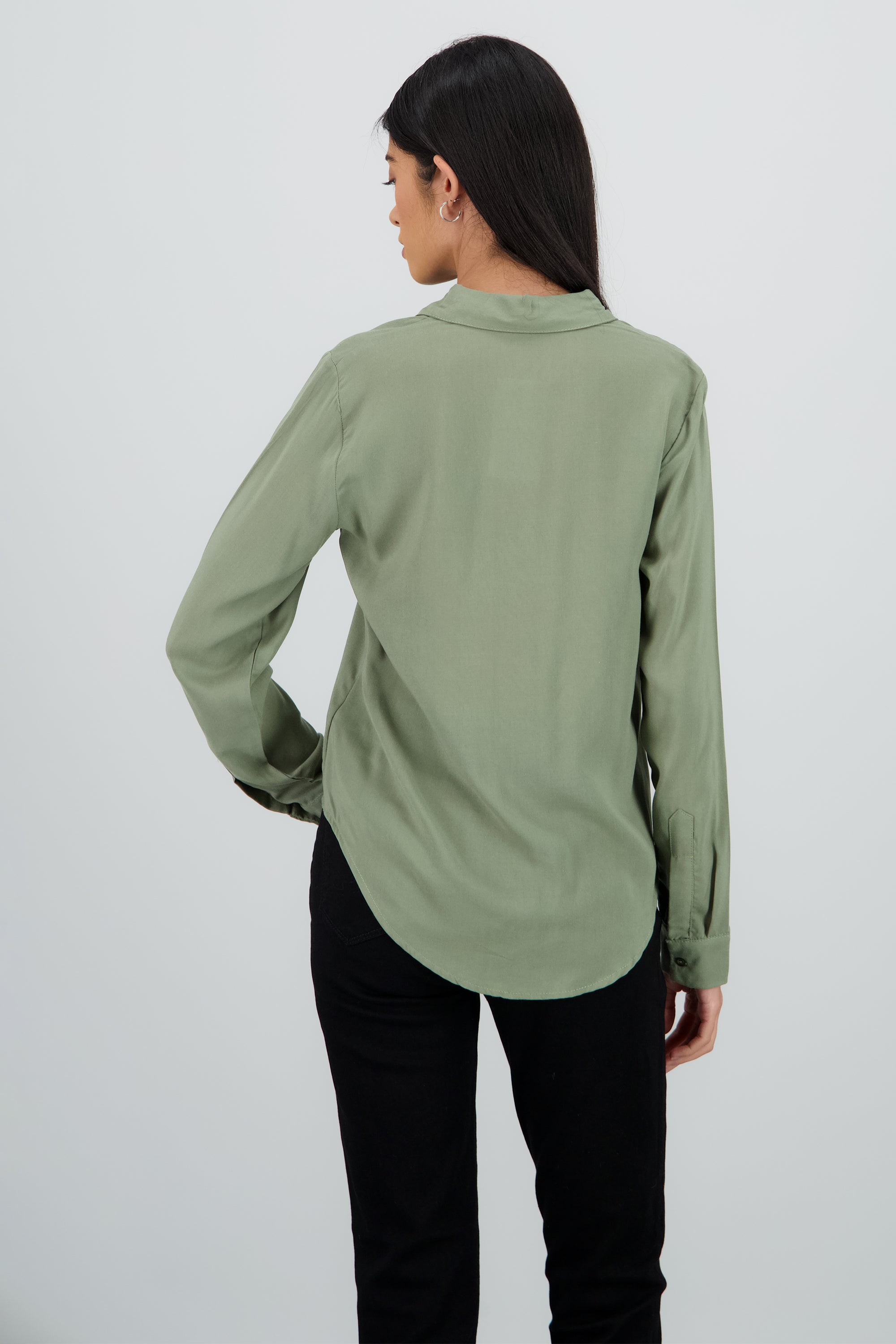 Camisa Manga Larga Lisa VERDE