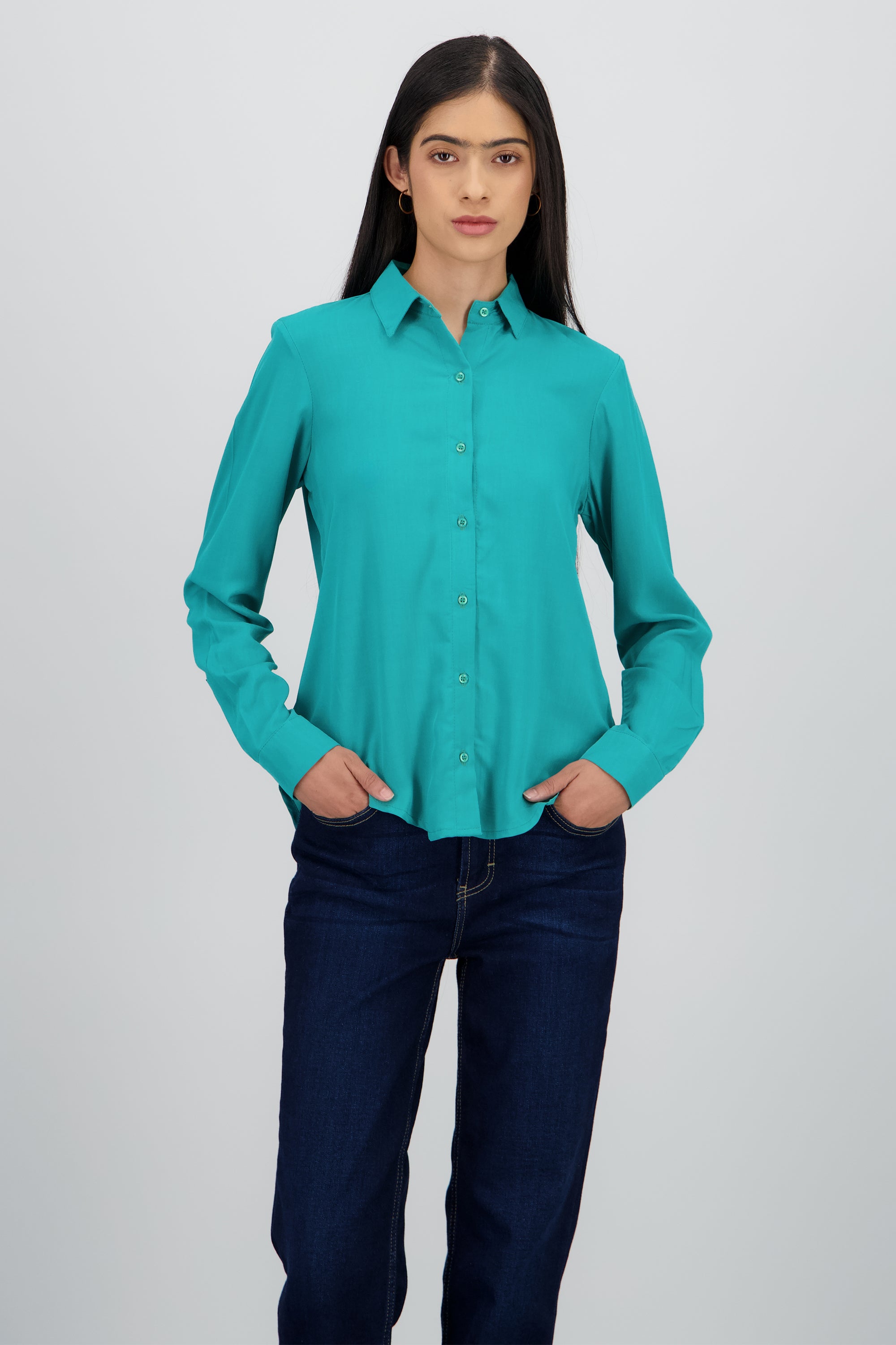 Camisa Manga Larga Lisa MENTA