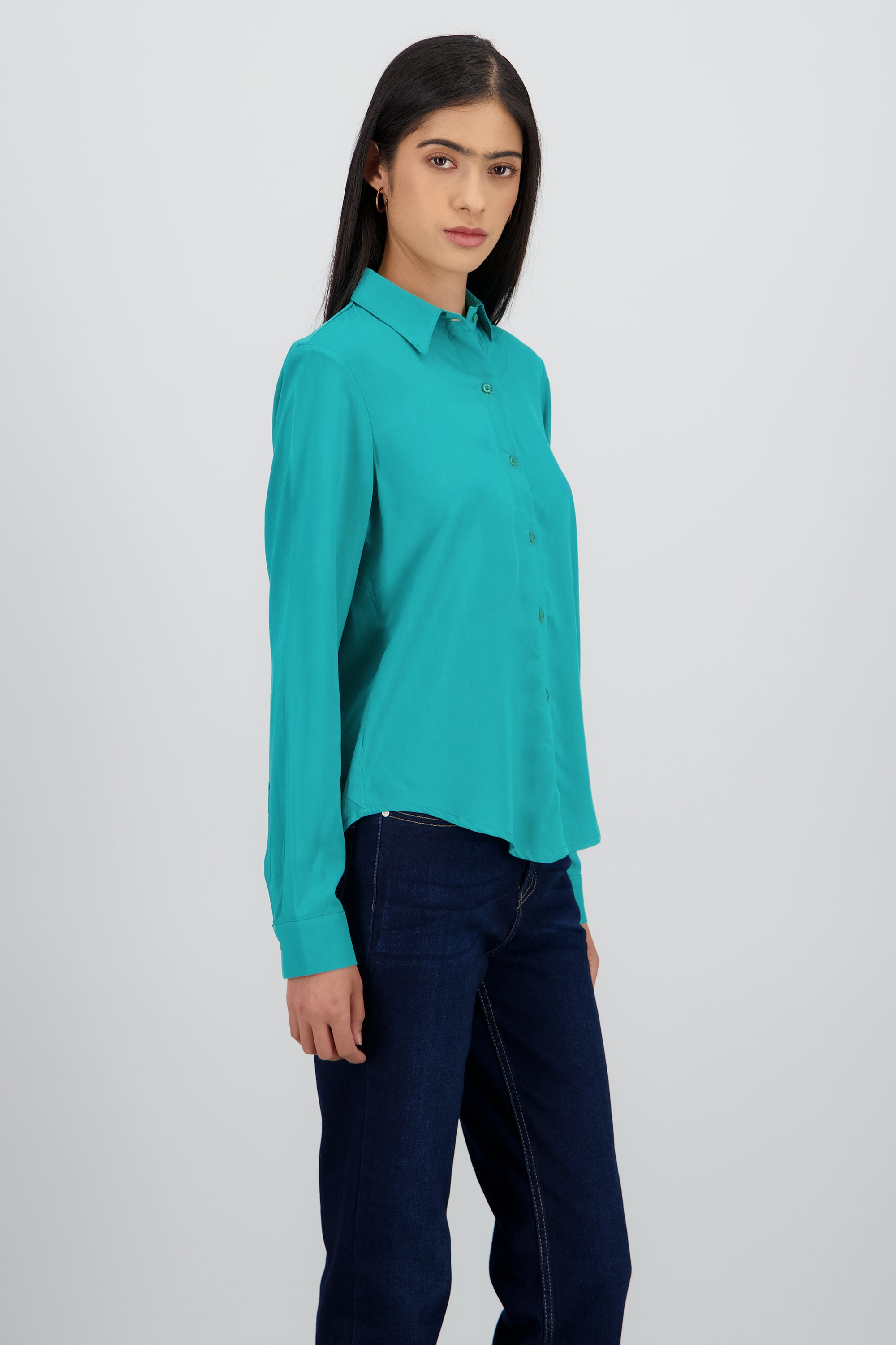 Camisa Manga Larga Lisa MENTA