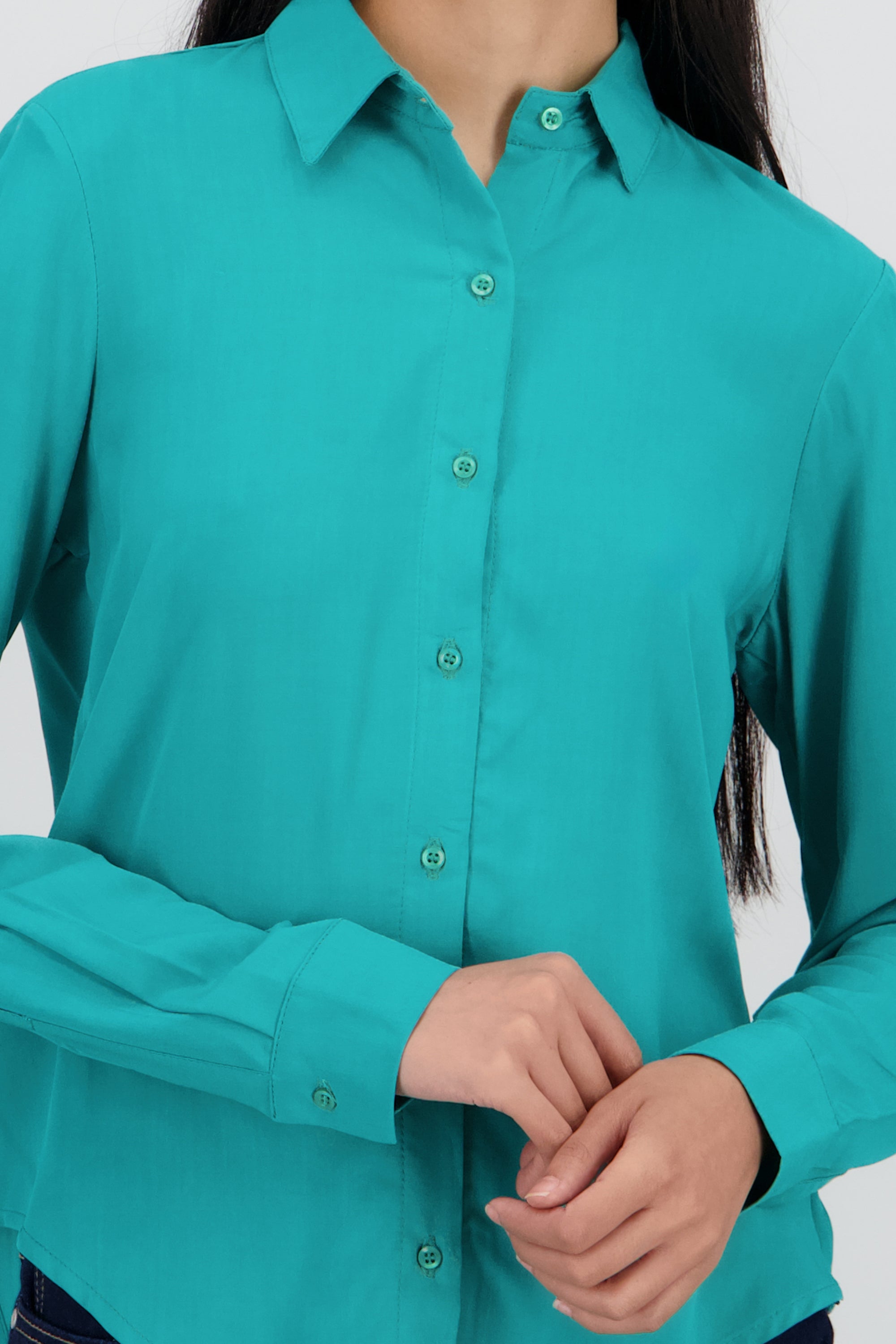 Camisa Manga Larga Lisa MENTA