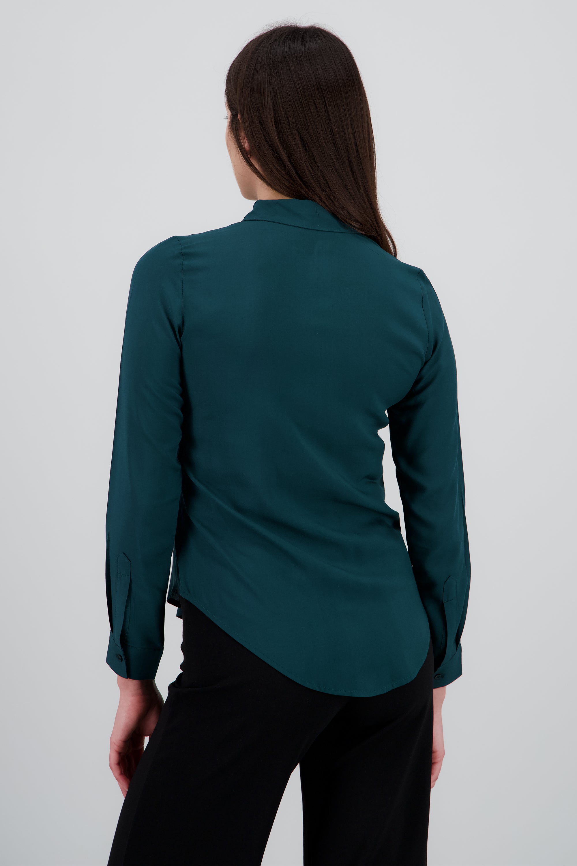 Camisa Manga Larga Lisa VERDE CAZADOR