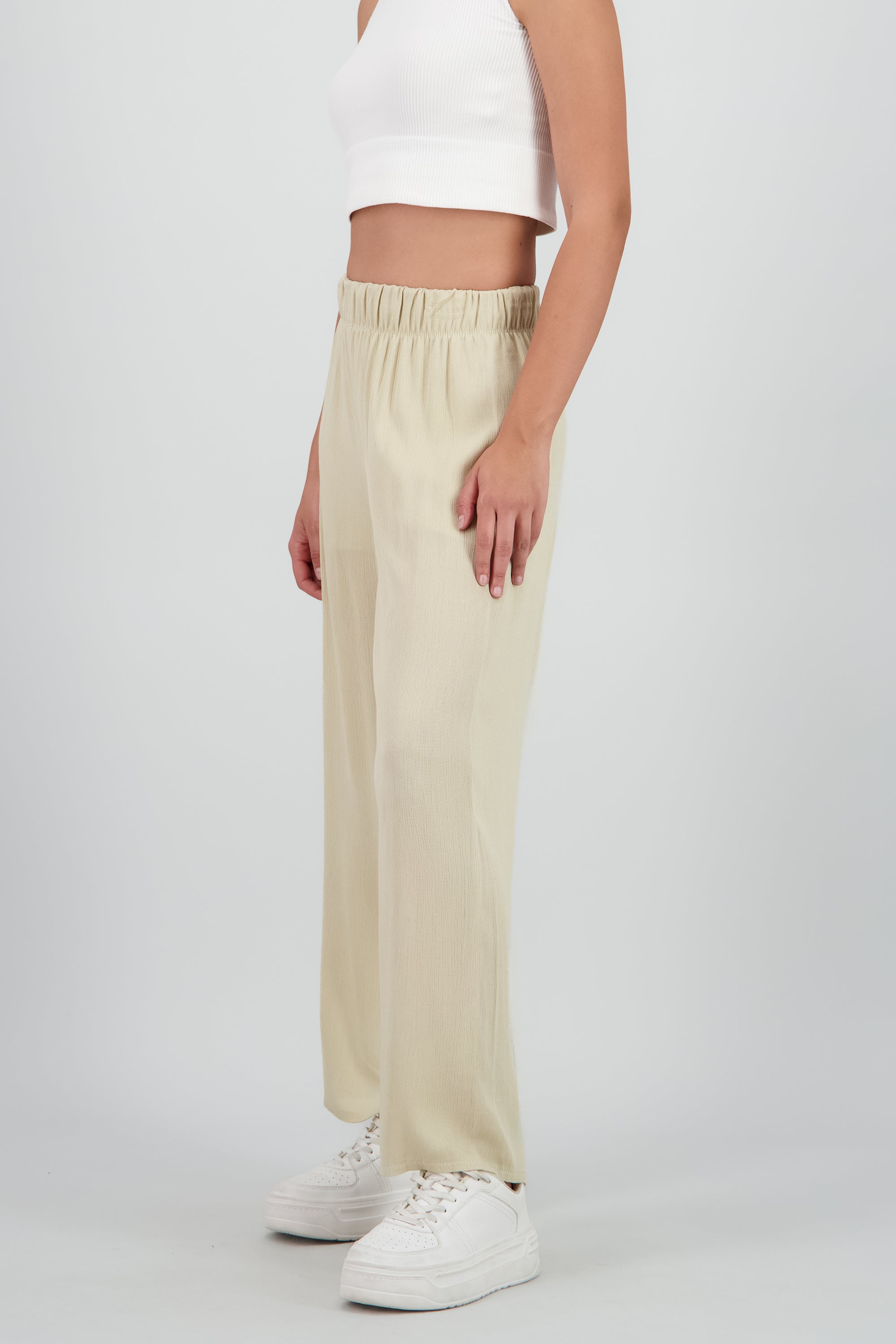 Pantalón Wide Leg Cintura Elástico NUDE
