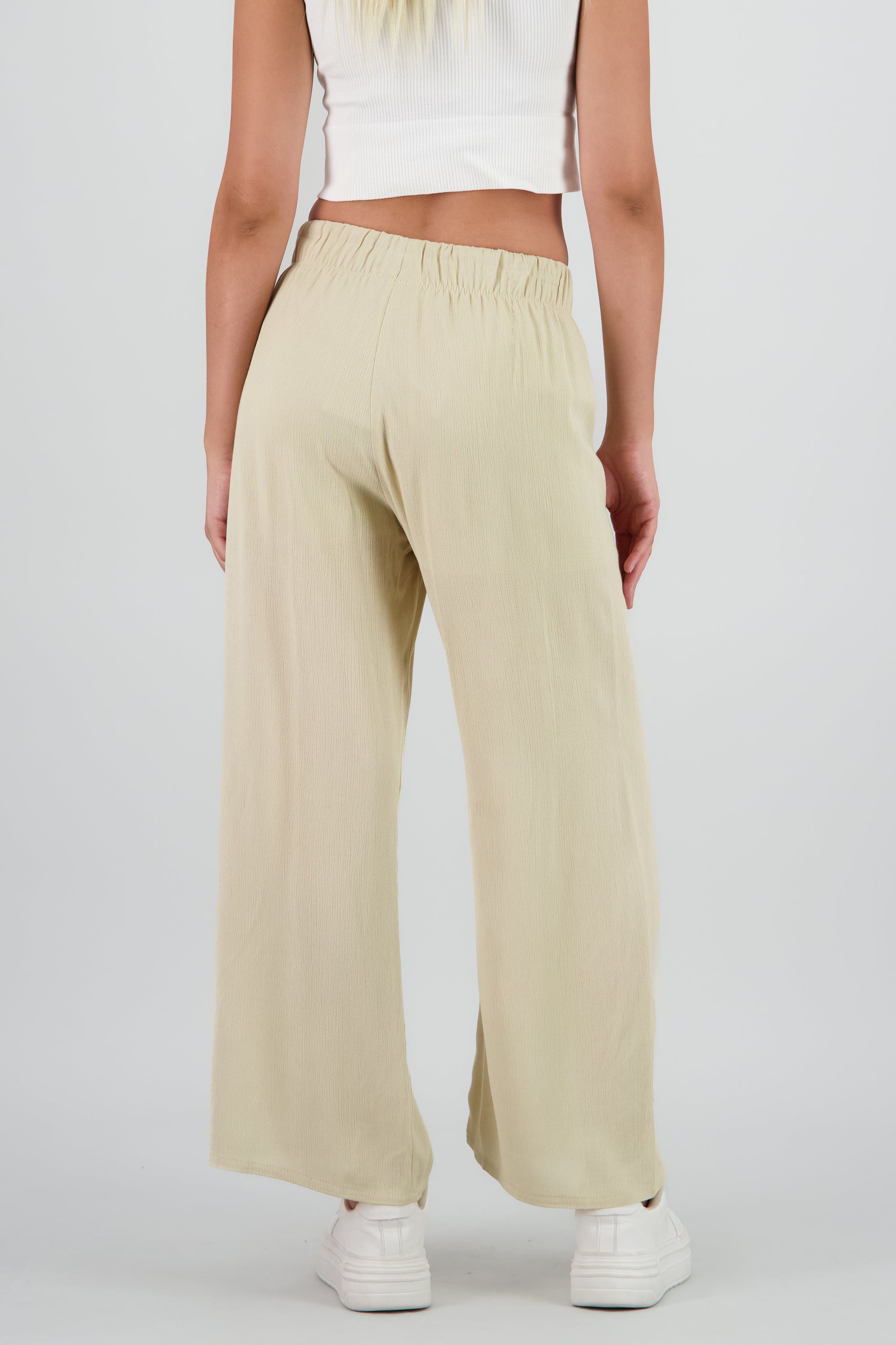Pantalón Wide Leg Cintura Elástico NUDE