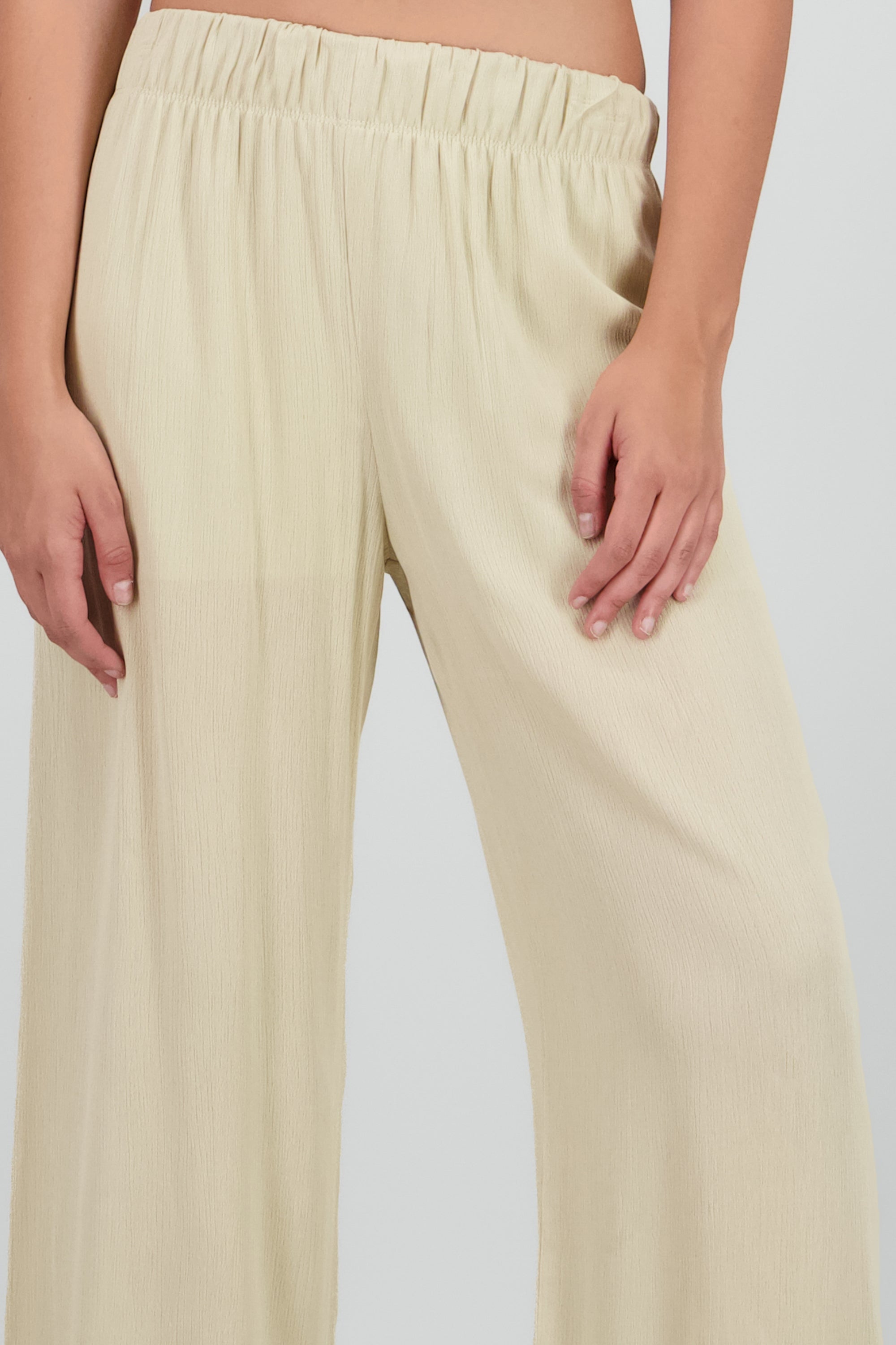 Pantalón Wide Leg Cintura Elástico NUDE