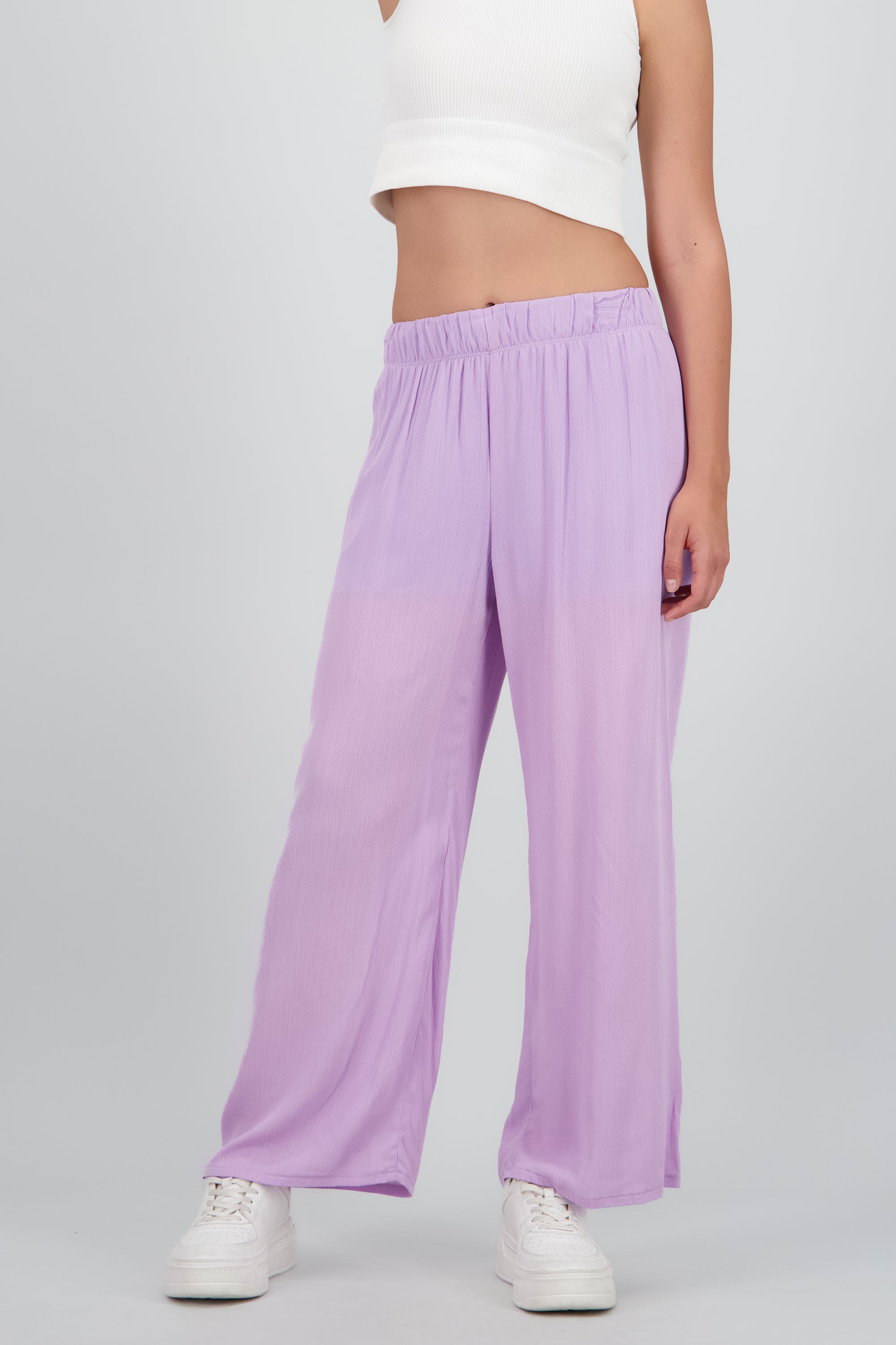Pantalón Wide Leg Cintura Elástico LILA
