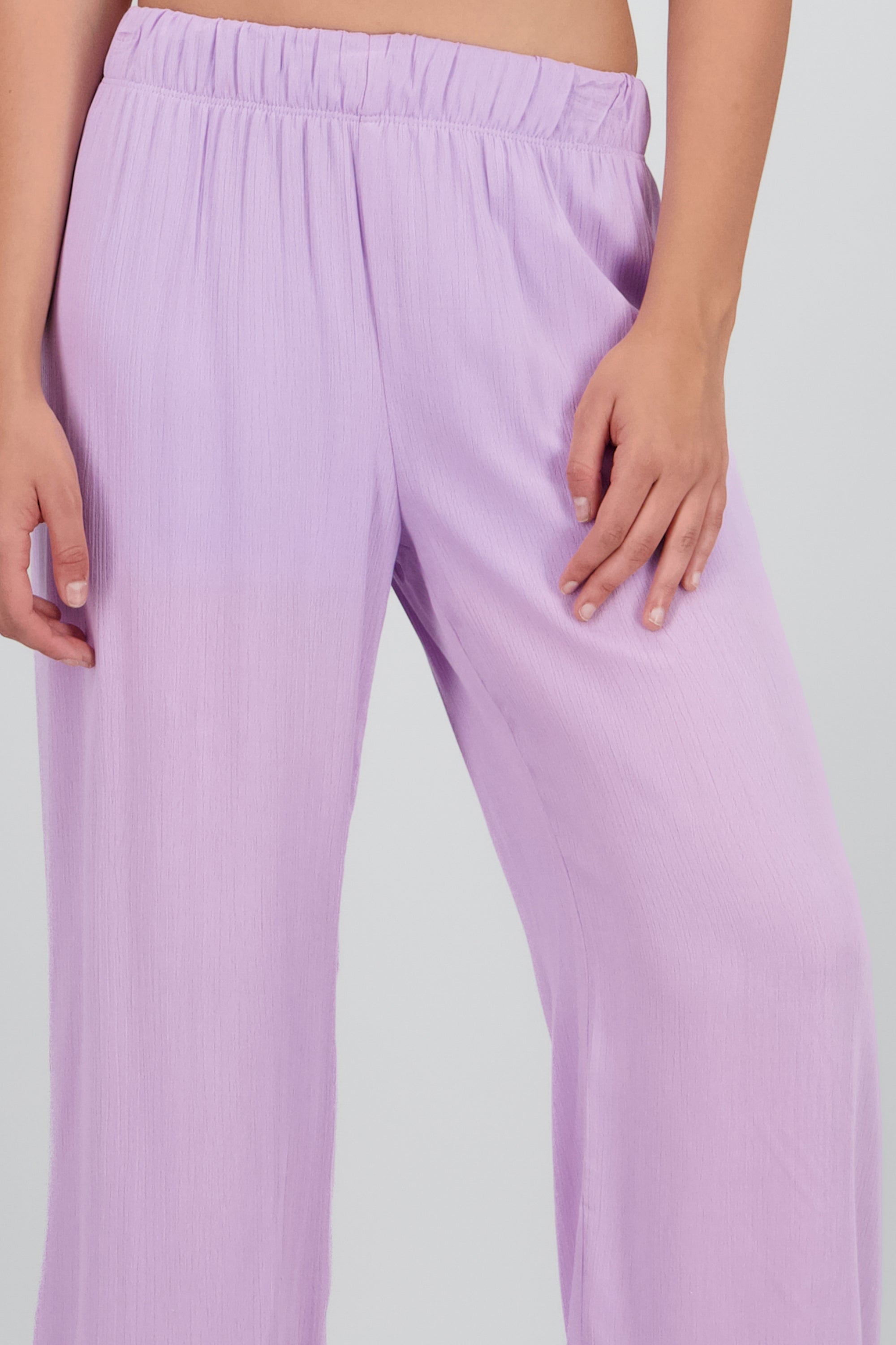 Pantalón Wide Leg Cintura Elástico LILA