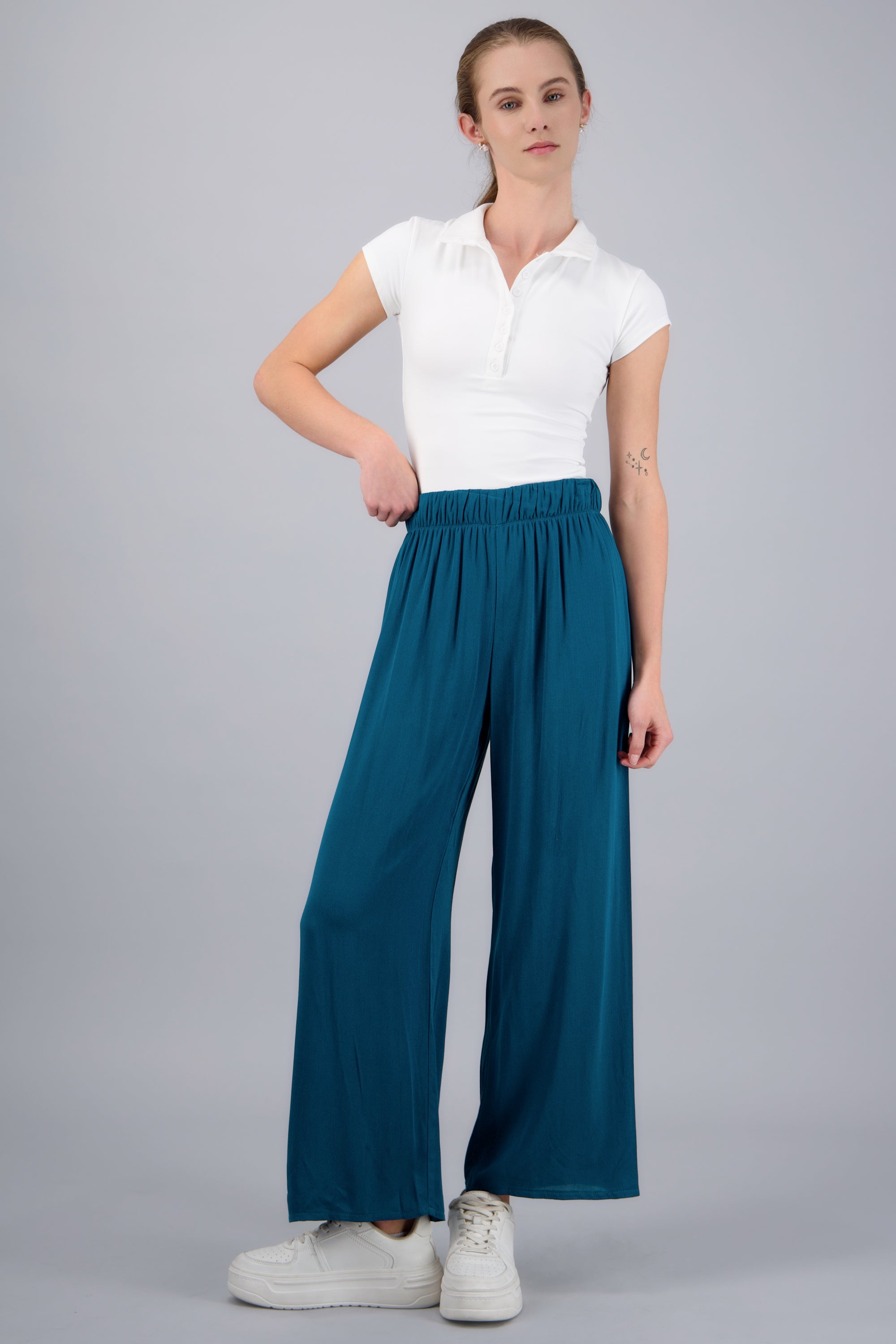 Pantalón Wide Leg Cintura Elástico JADE