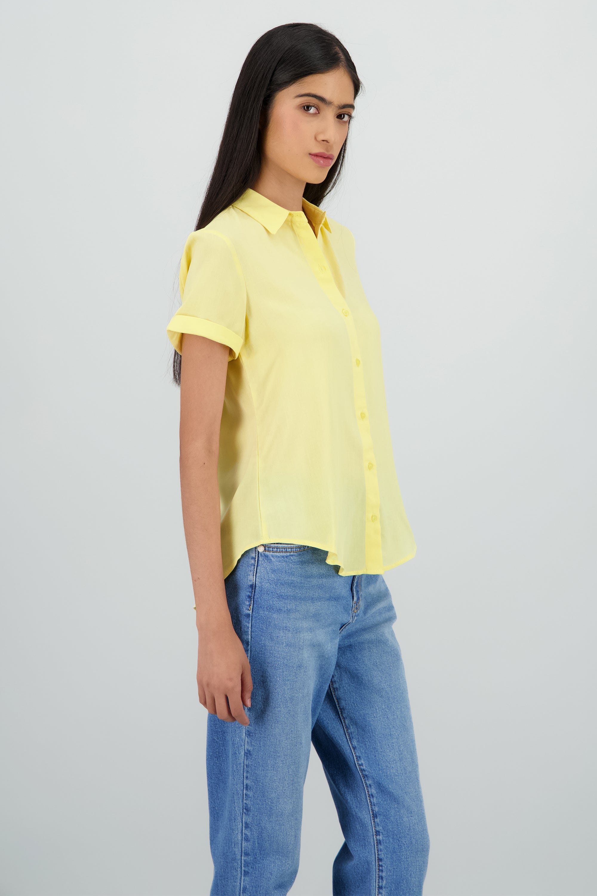Camisa Manga Corta AMARILLO PASTEL