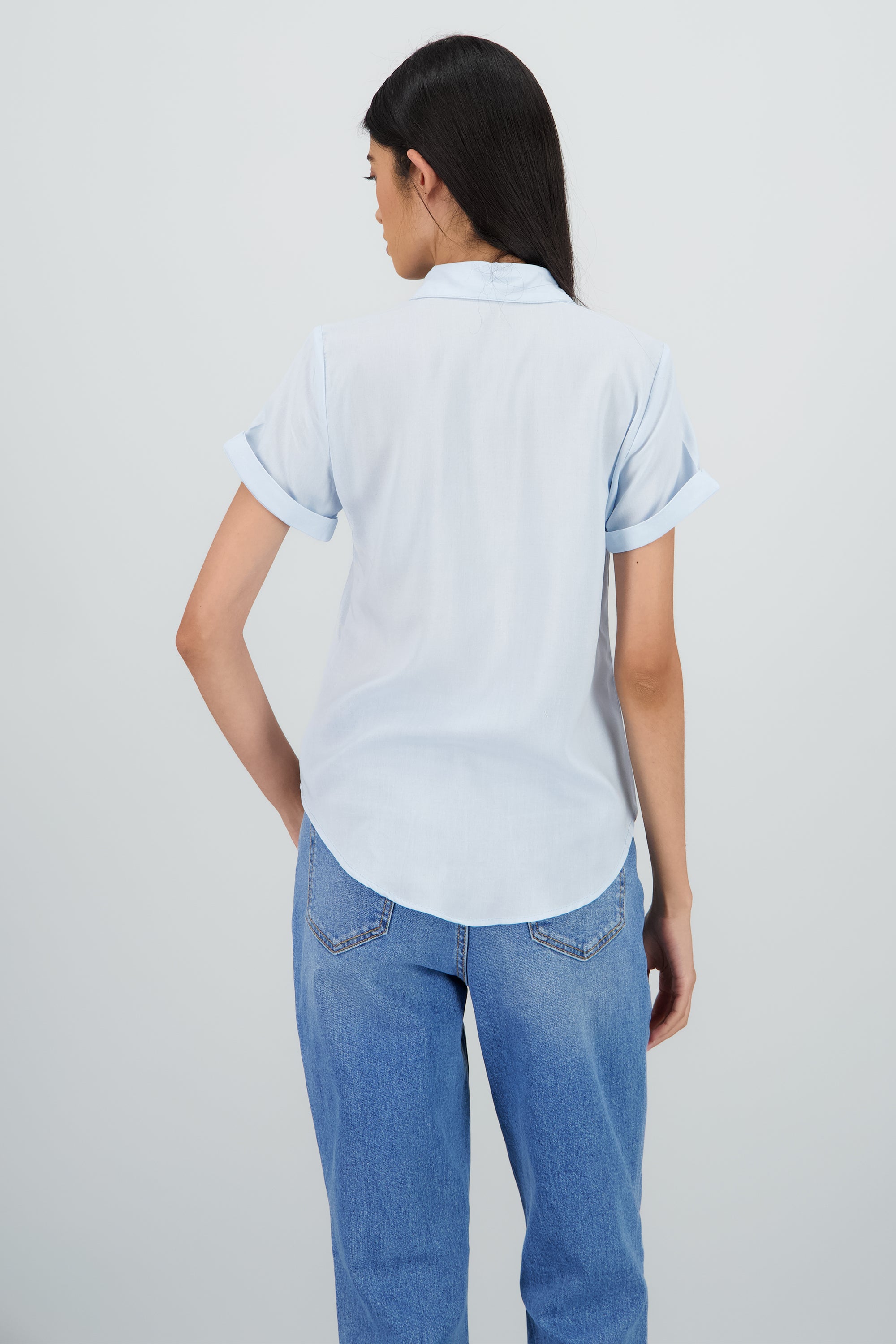 Camisa Manga Corta AZUL PASTEL