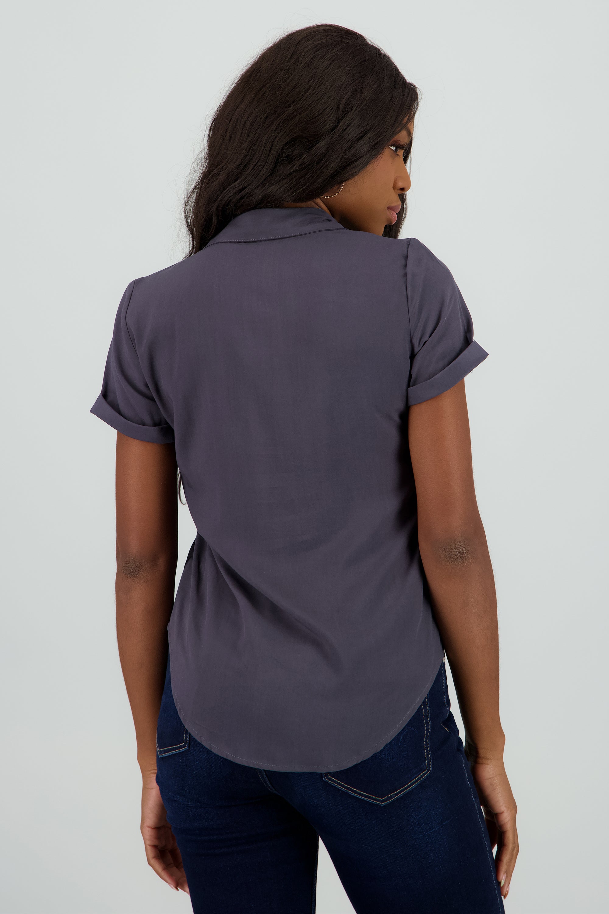 Camisa Manga Corta GRIS OBSCURO