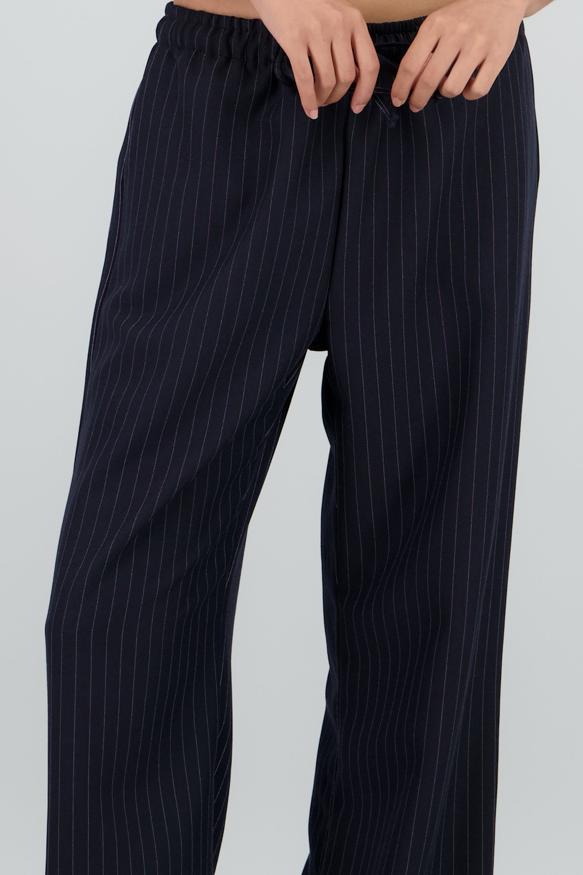 Pantalon resorte estampado rayas diplomaticas MARINO