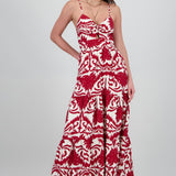 Maxi vestido estampado tropical