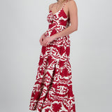 Maxi vestido estampado tropical