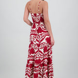 Maxi vestido estampado tropical