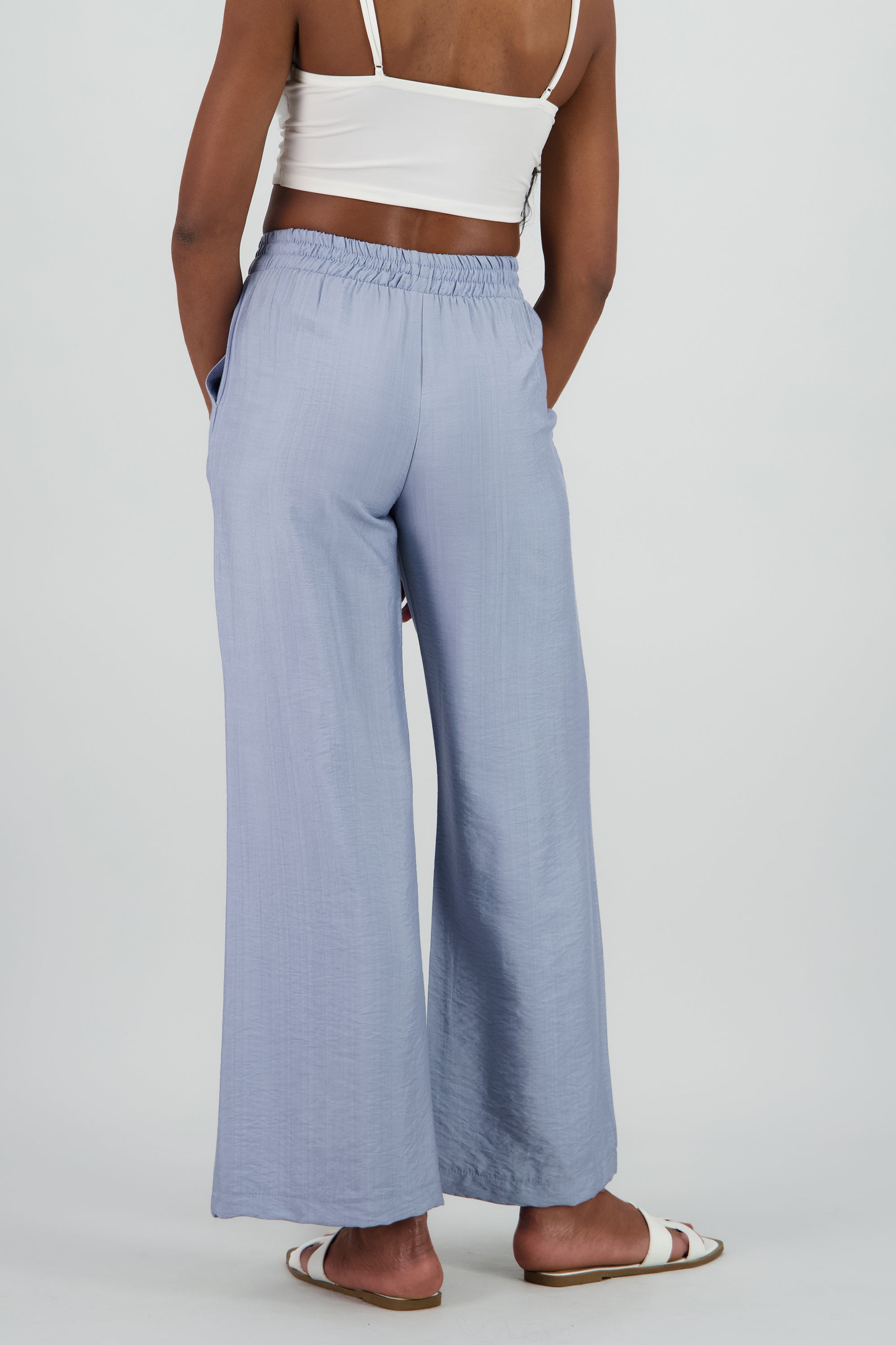 Pantalon wide leg ligero AZUL CIELO