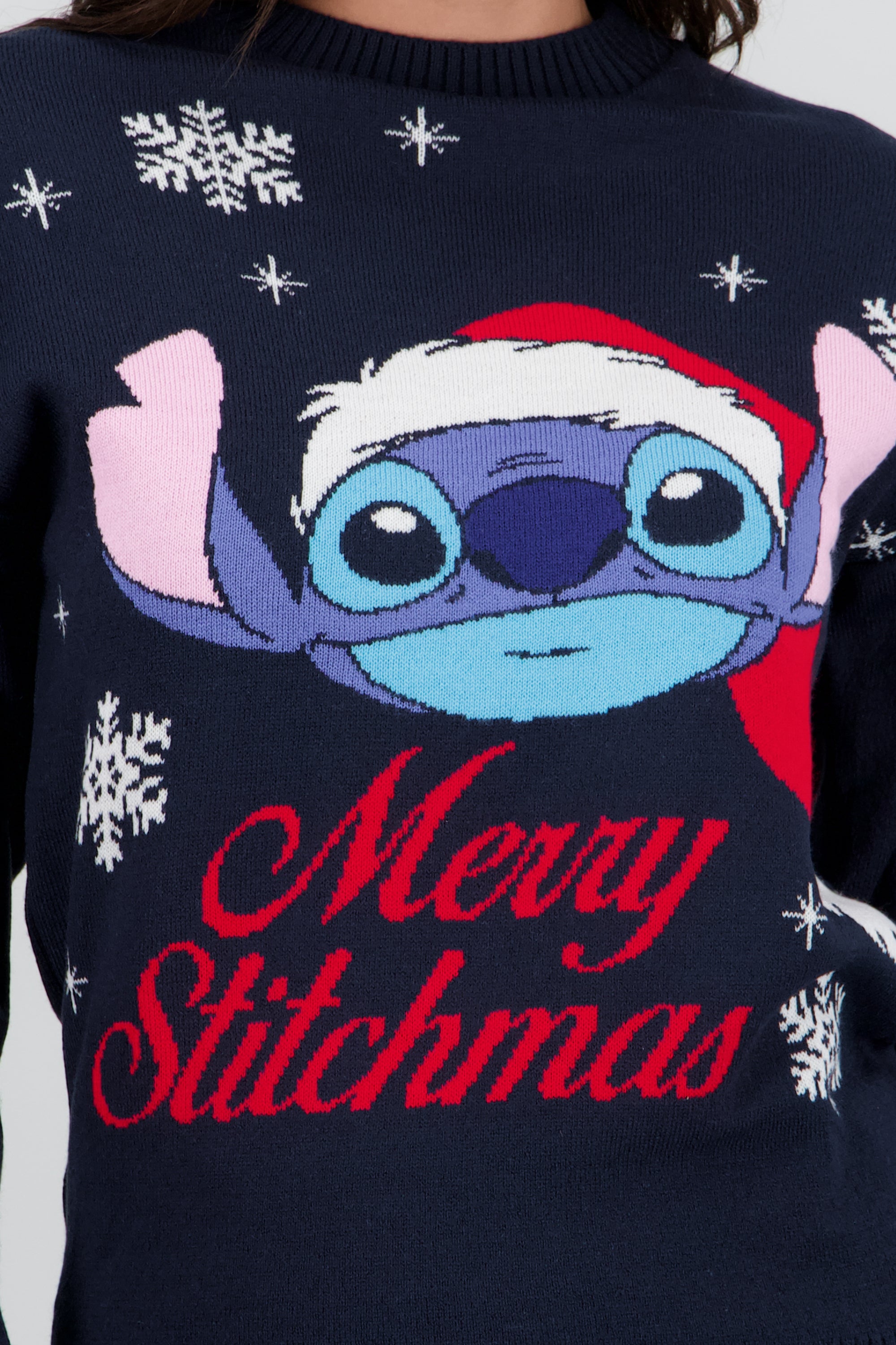 Sueter Stitch gorro navidad MARINO