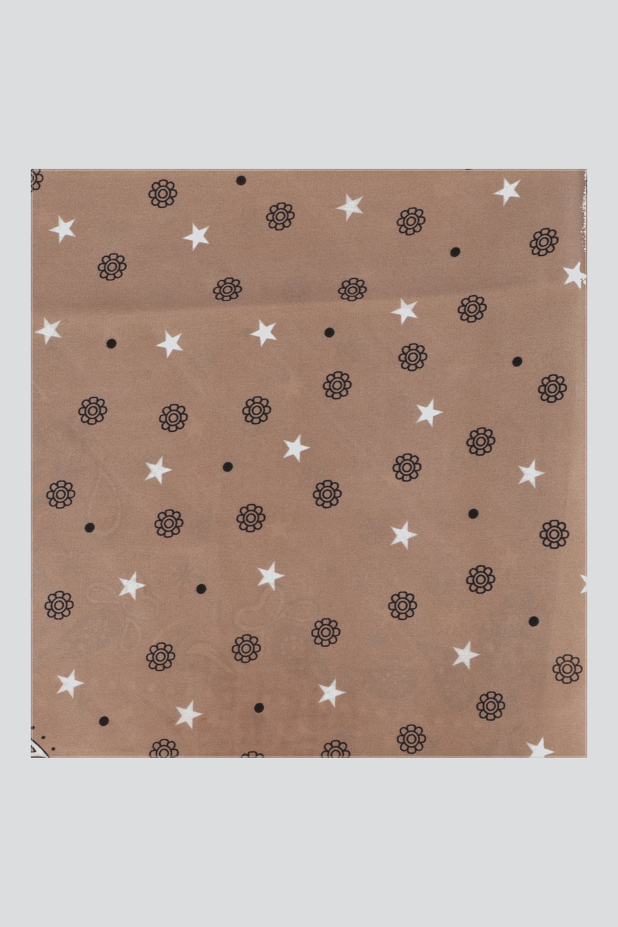 Pañuelo borde paisleys TAUPE