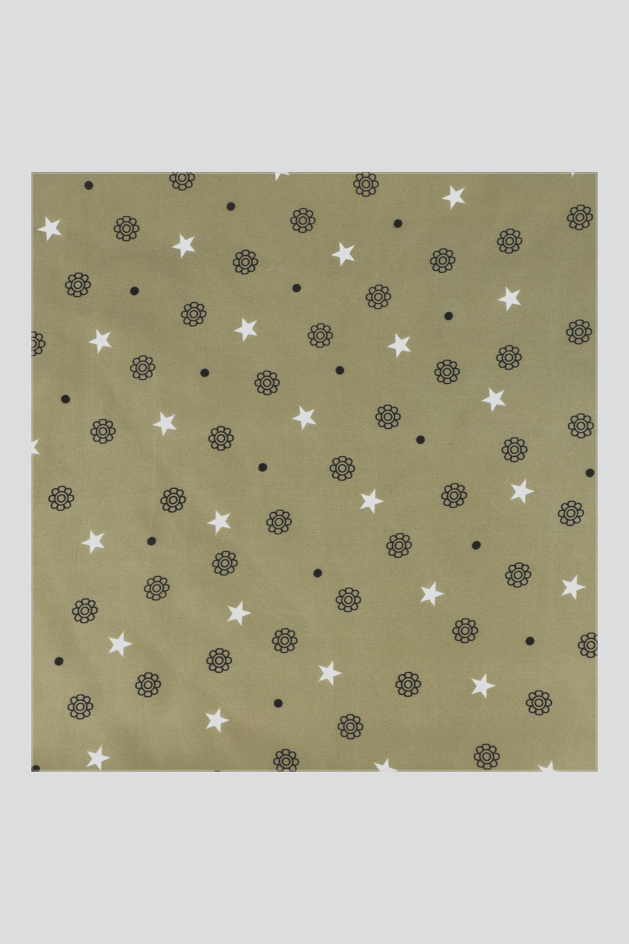 Pañuelo borde paisleys OLIVO