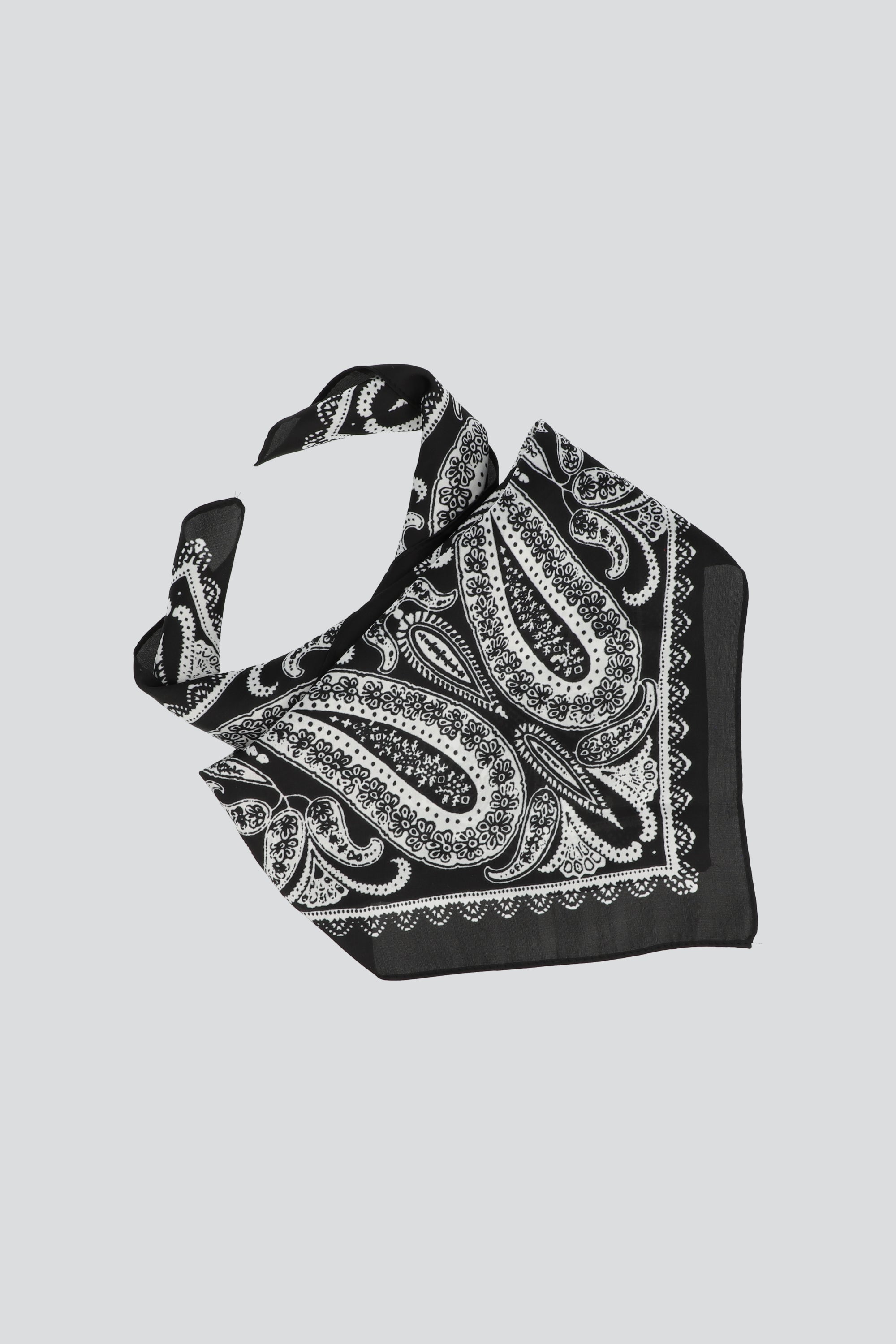 Pañuelo paisleys contorno BLANCO