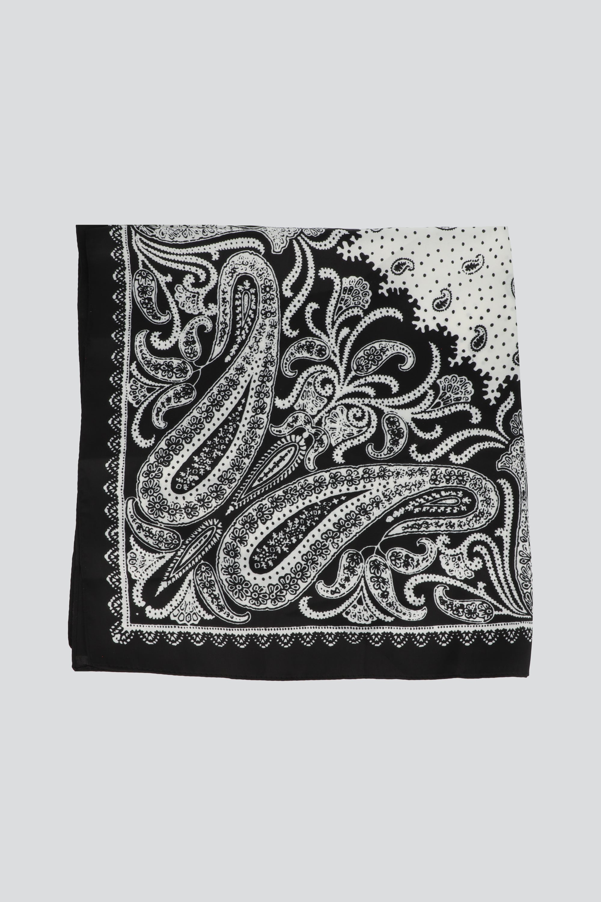 Pañuelo paisleys contorno BLANCO
