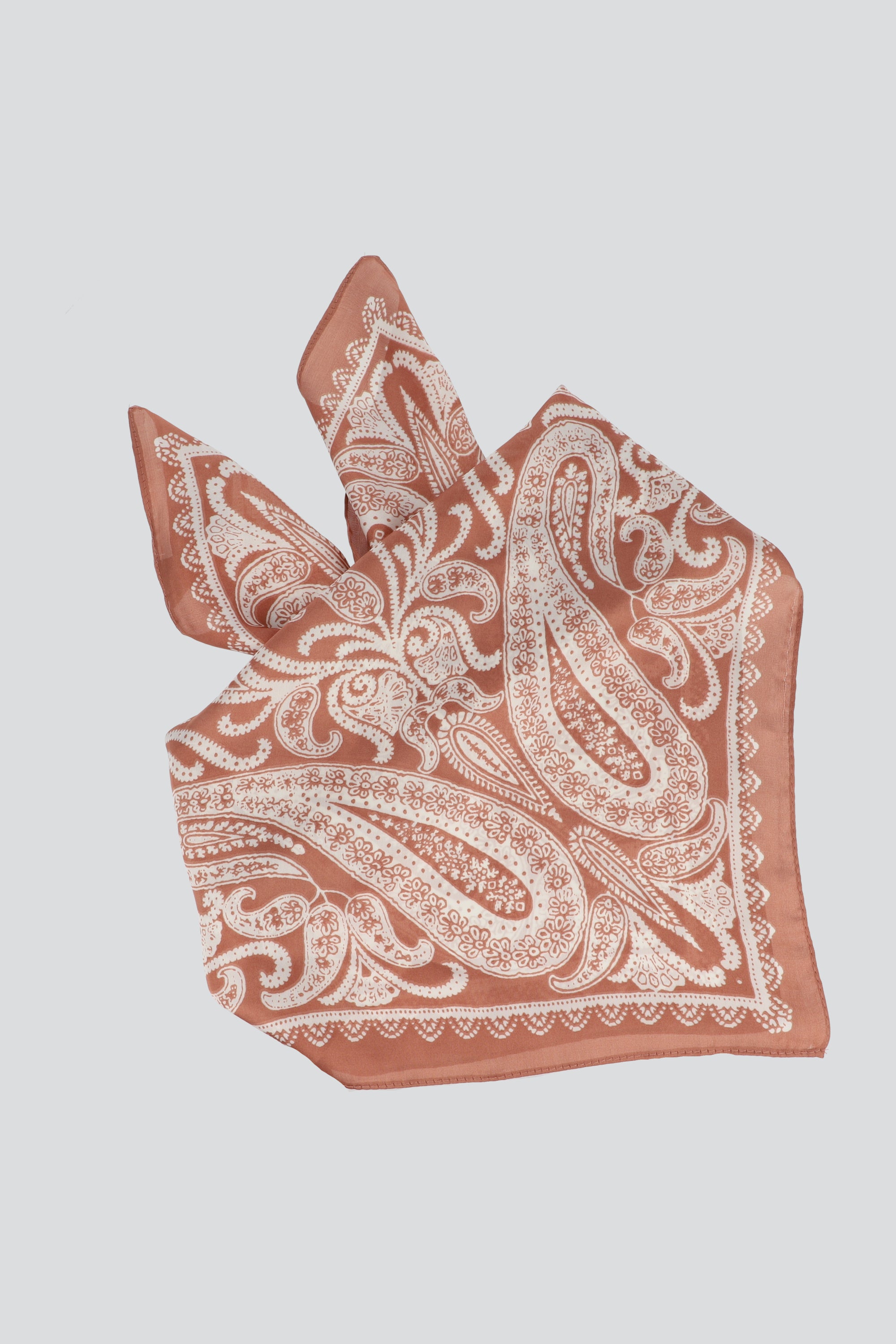 Pañuelo paisleys contorno TAUPE