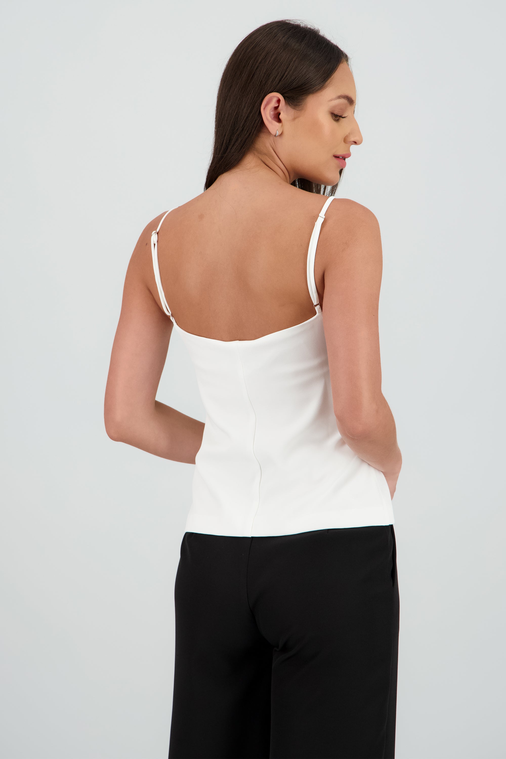 Top tirantes crepe BLANCO