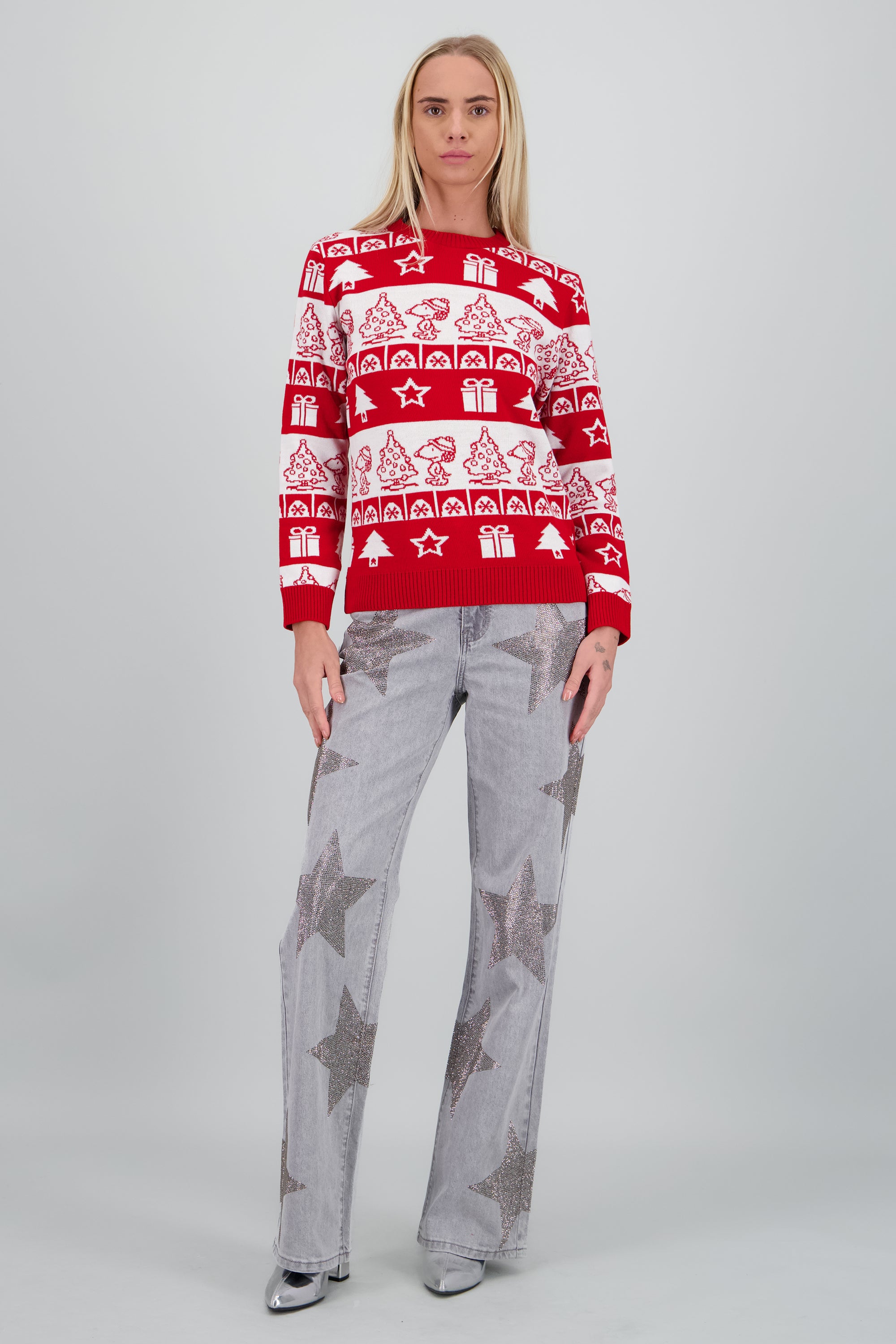 Sueter grecas Snoopy navidad ROJO COMBO