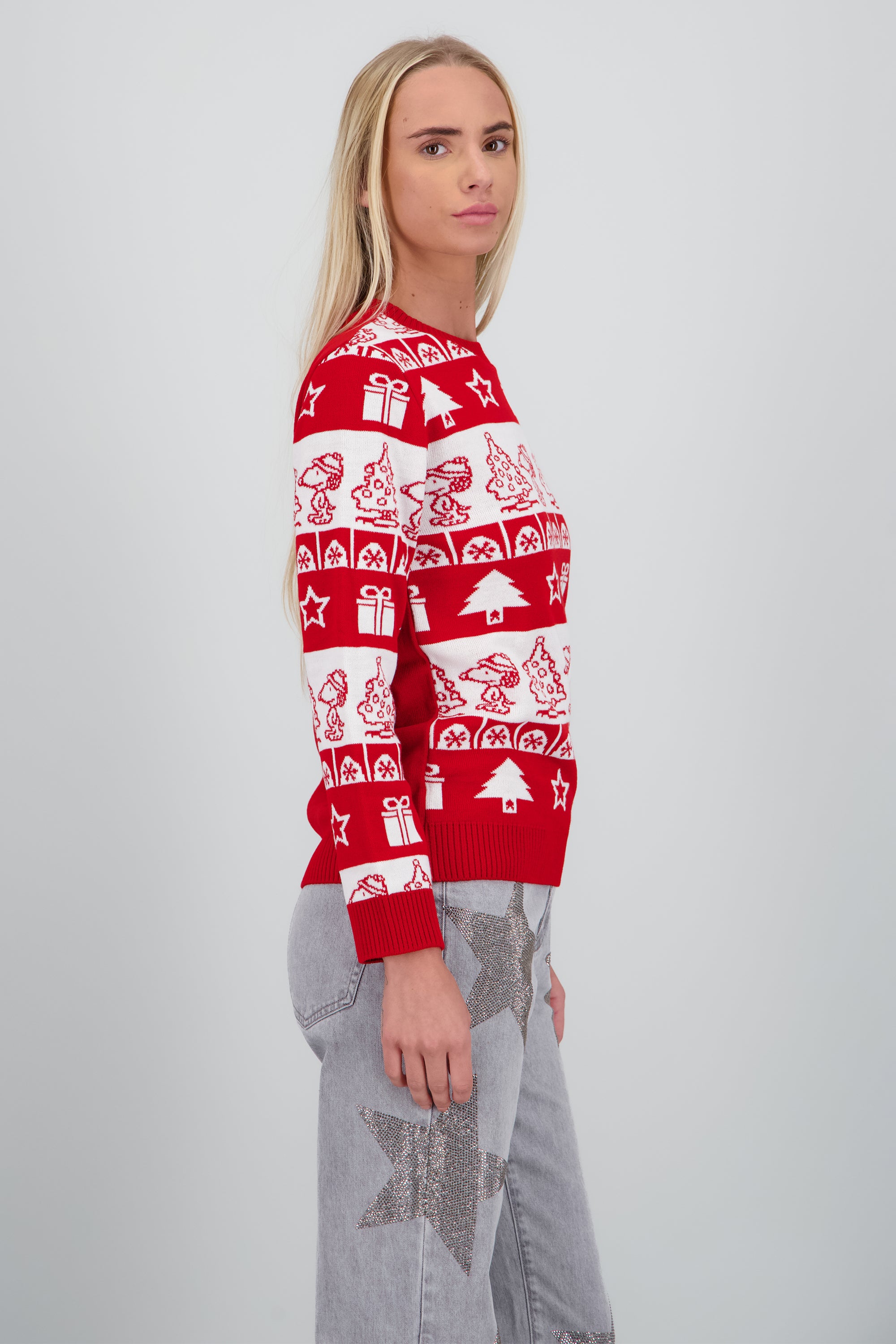 Sueter grecas Snoopy navidad ROJO COMBO