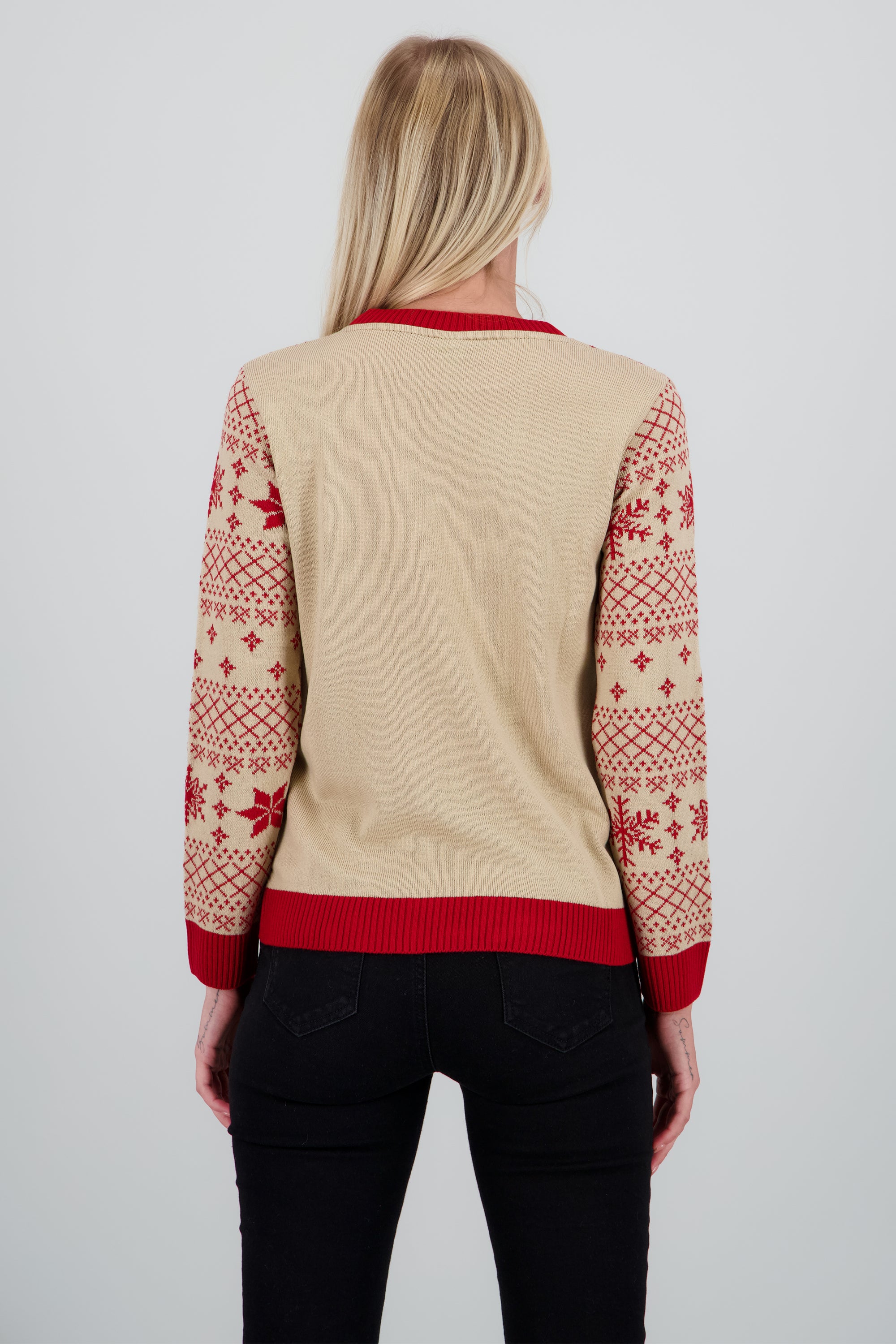 Sueter grecas Snoopy Woodstock xmas KHAKI COMBO