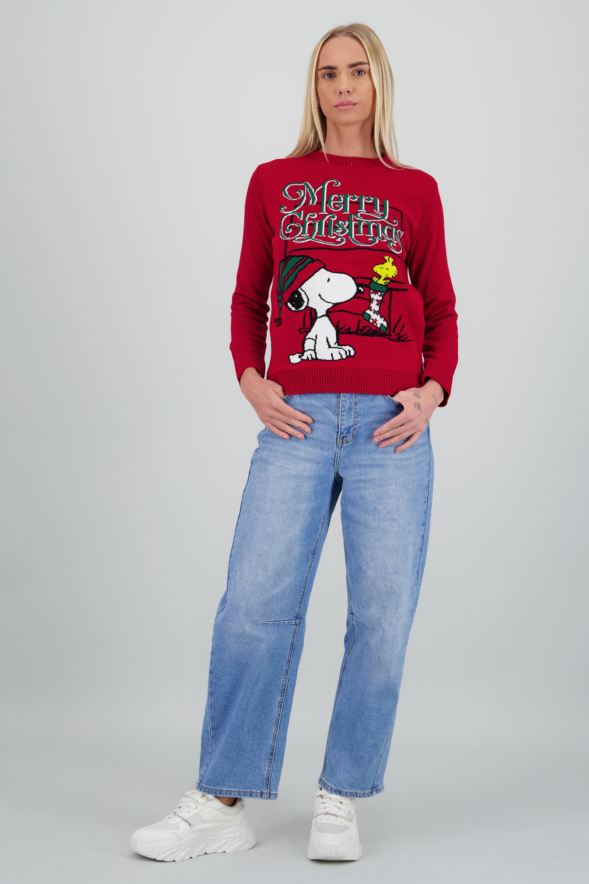 Sueter Snoopy merry christmas ROJO
