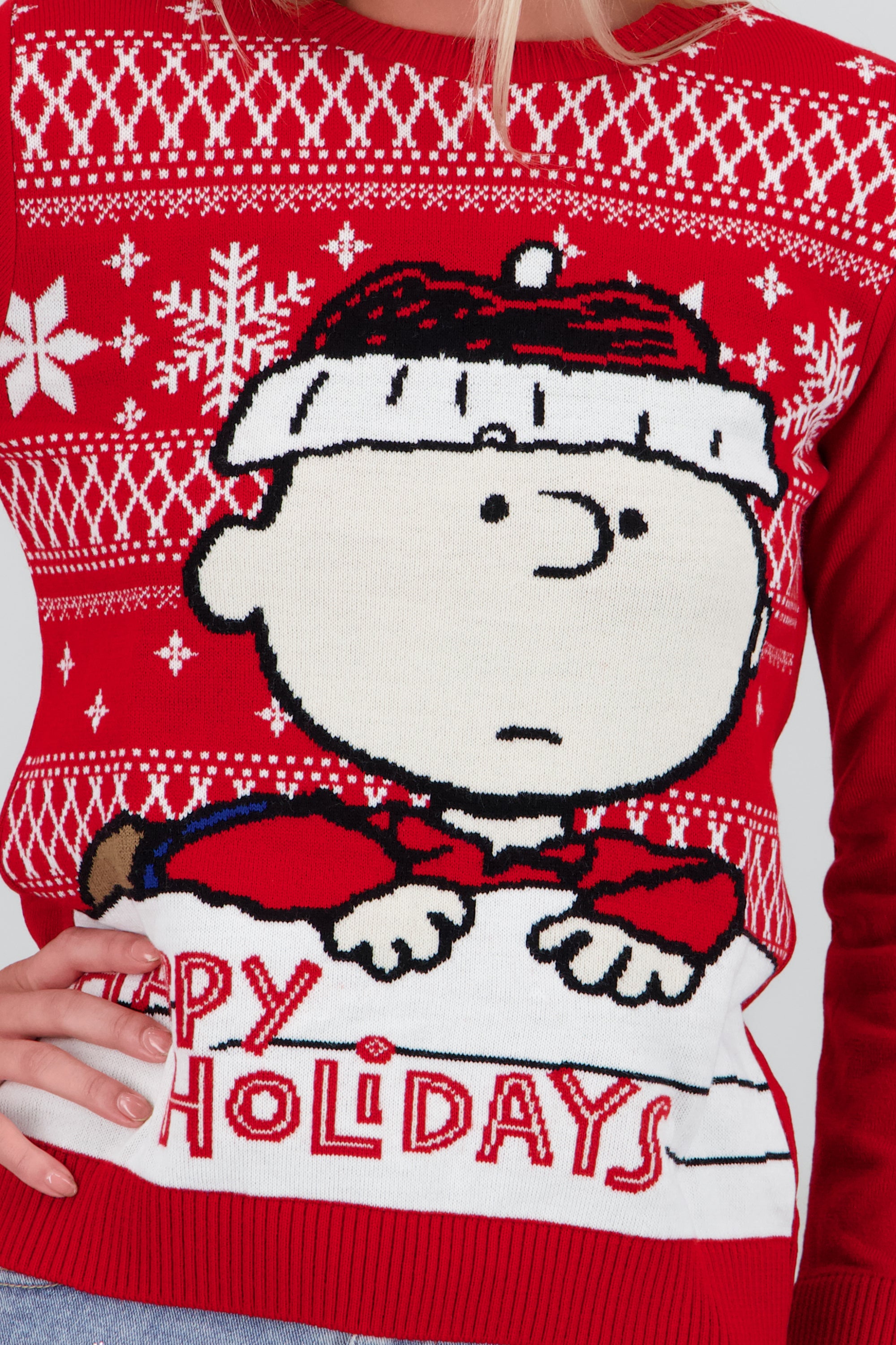Sueter Charlie Brown navidad ROJO COMBO