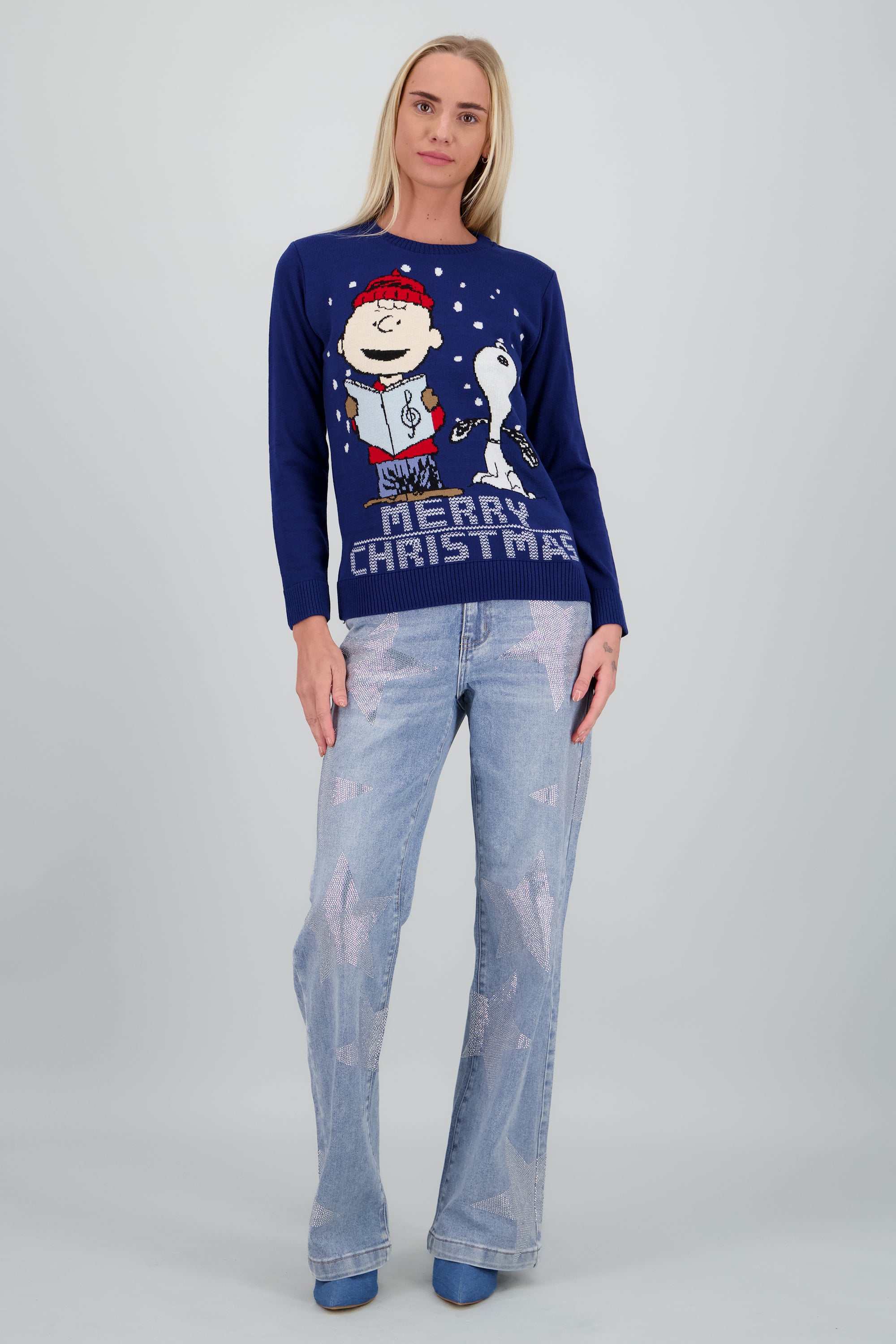 Sueter Snoopy Charlie Brown nieve AZUL COMBO