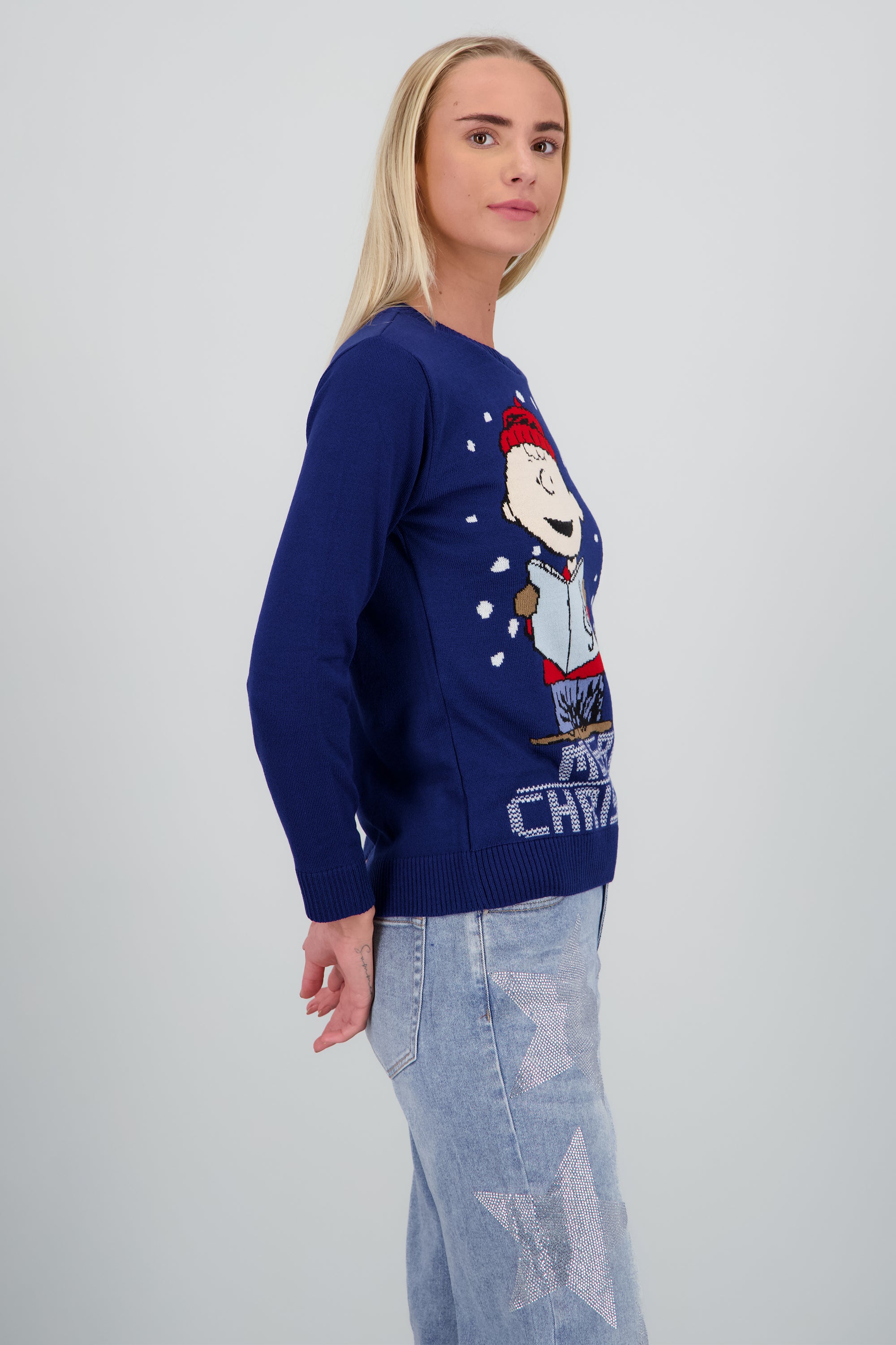 Sueter Snoopy Charlie Brown nieve AZUL COMBO