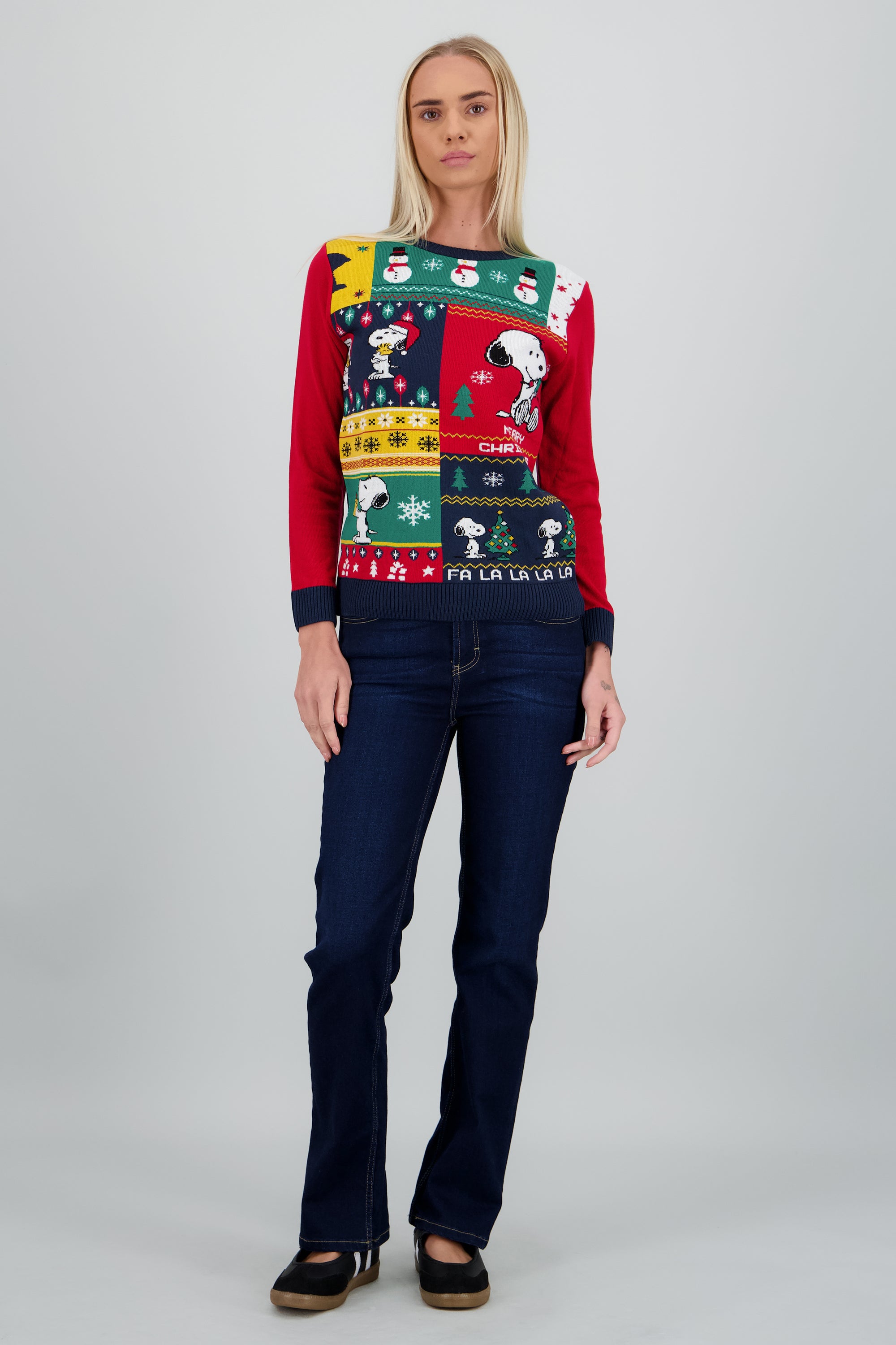 Sueter cuadros Snoopy navidad MULTICOLOR