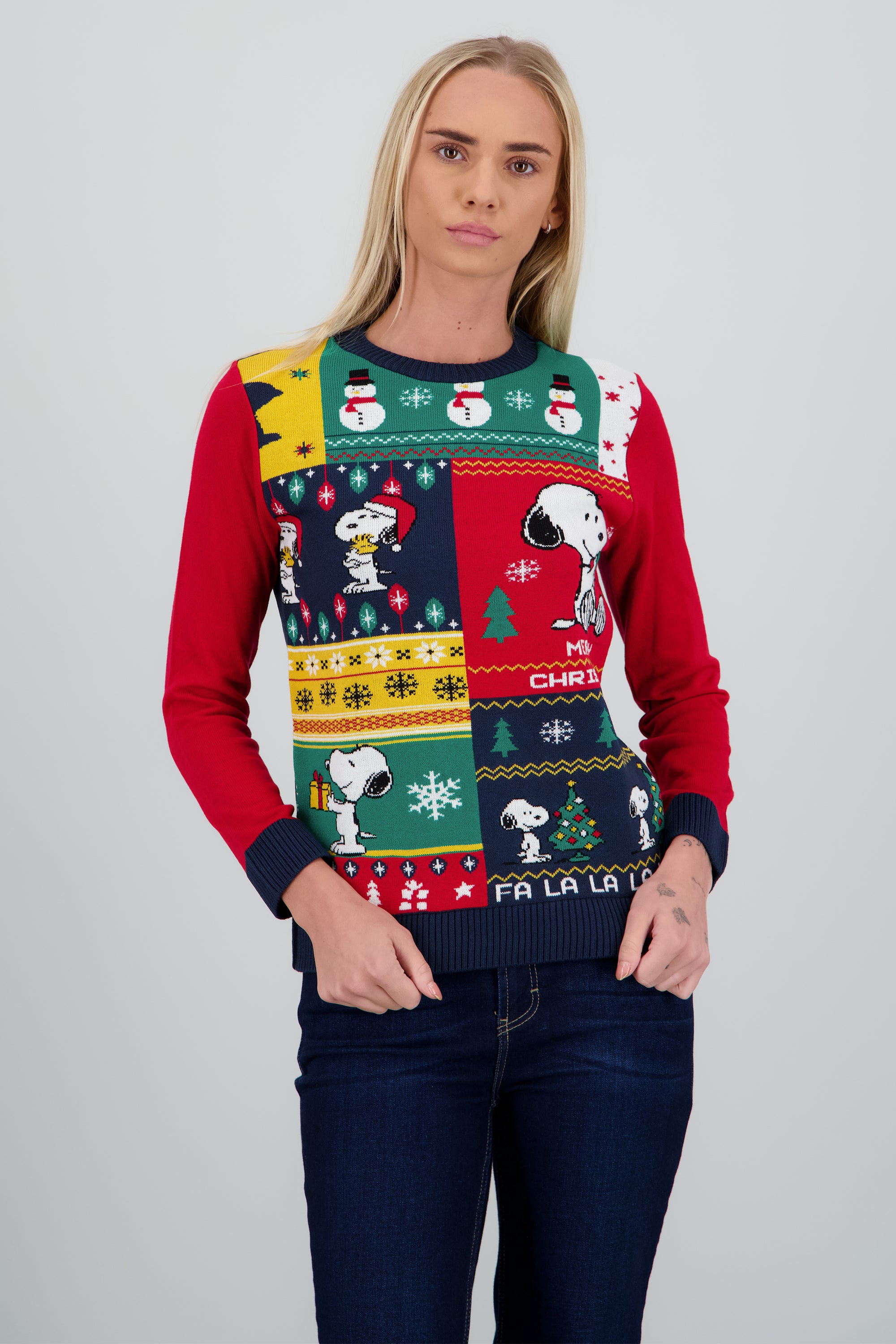 Sueter cuadros Snoopy navidad MULTICOLOR