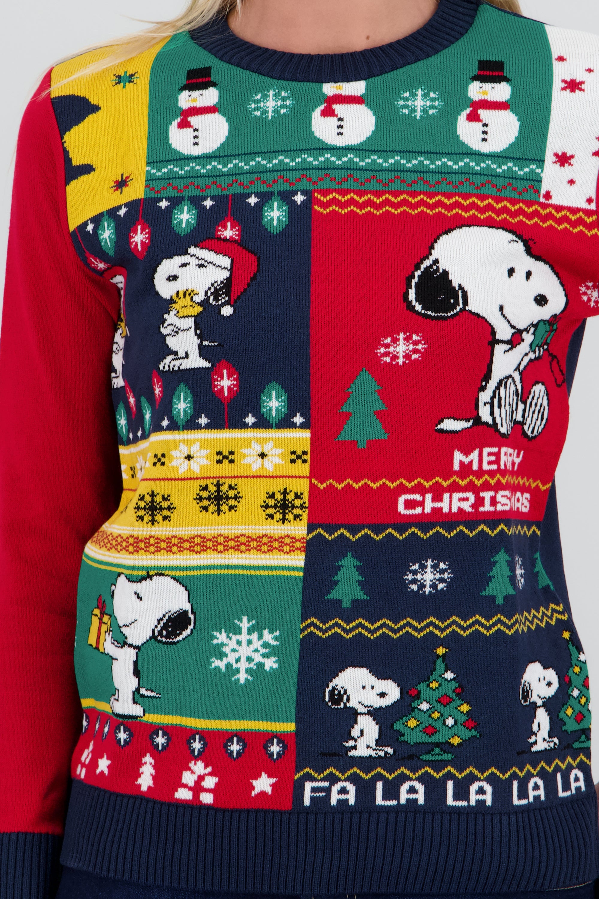 Sueter cuadros Snoopy navidad MULTICOLOR
