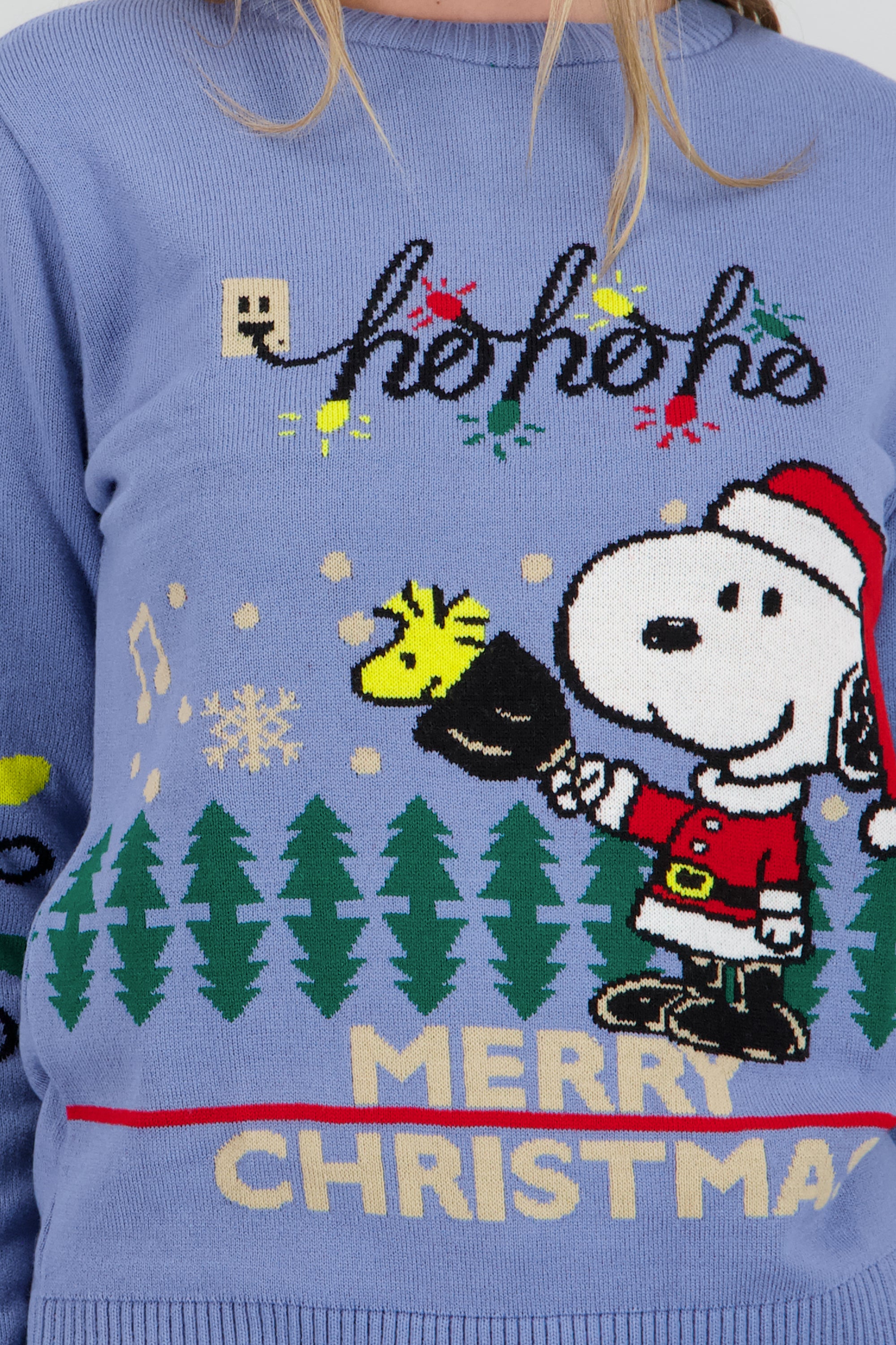 Sueter Snoopy santa ho ho ho AZUL COMBO