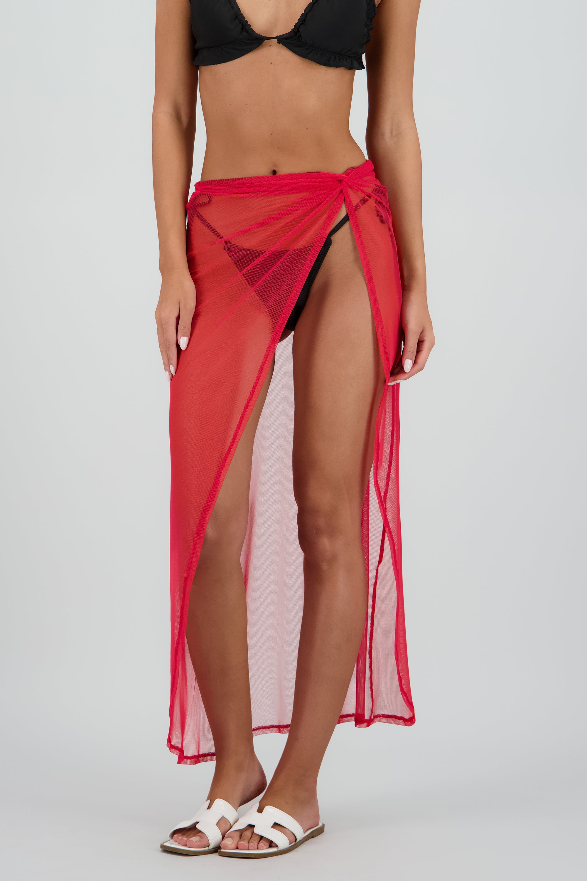 Pareo nudo midi ROJO