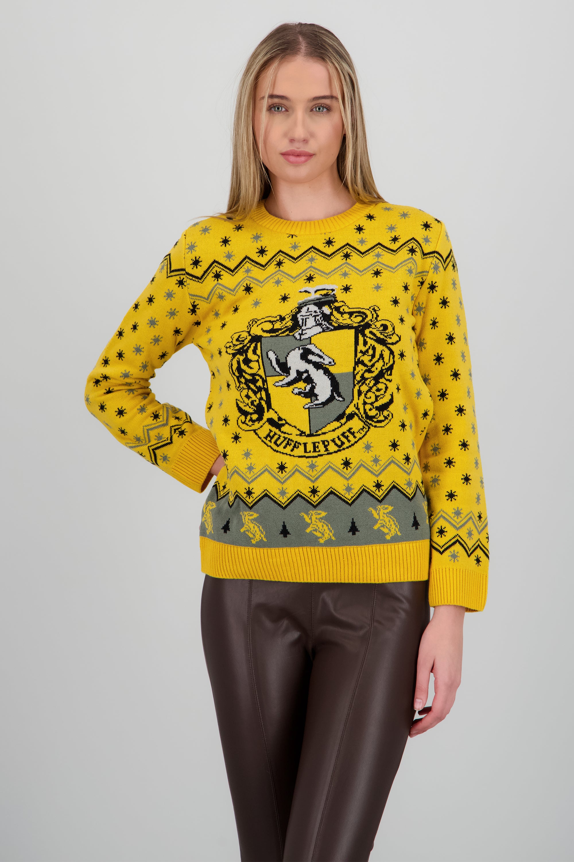 Sueter navideño Hufflepuff AMARILLO COMBO