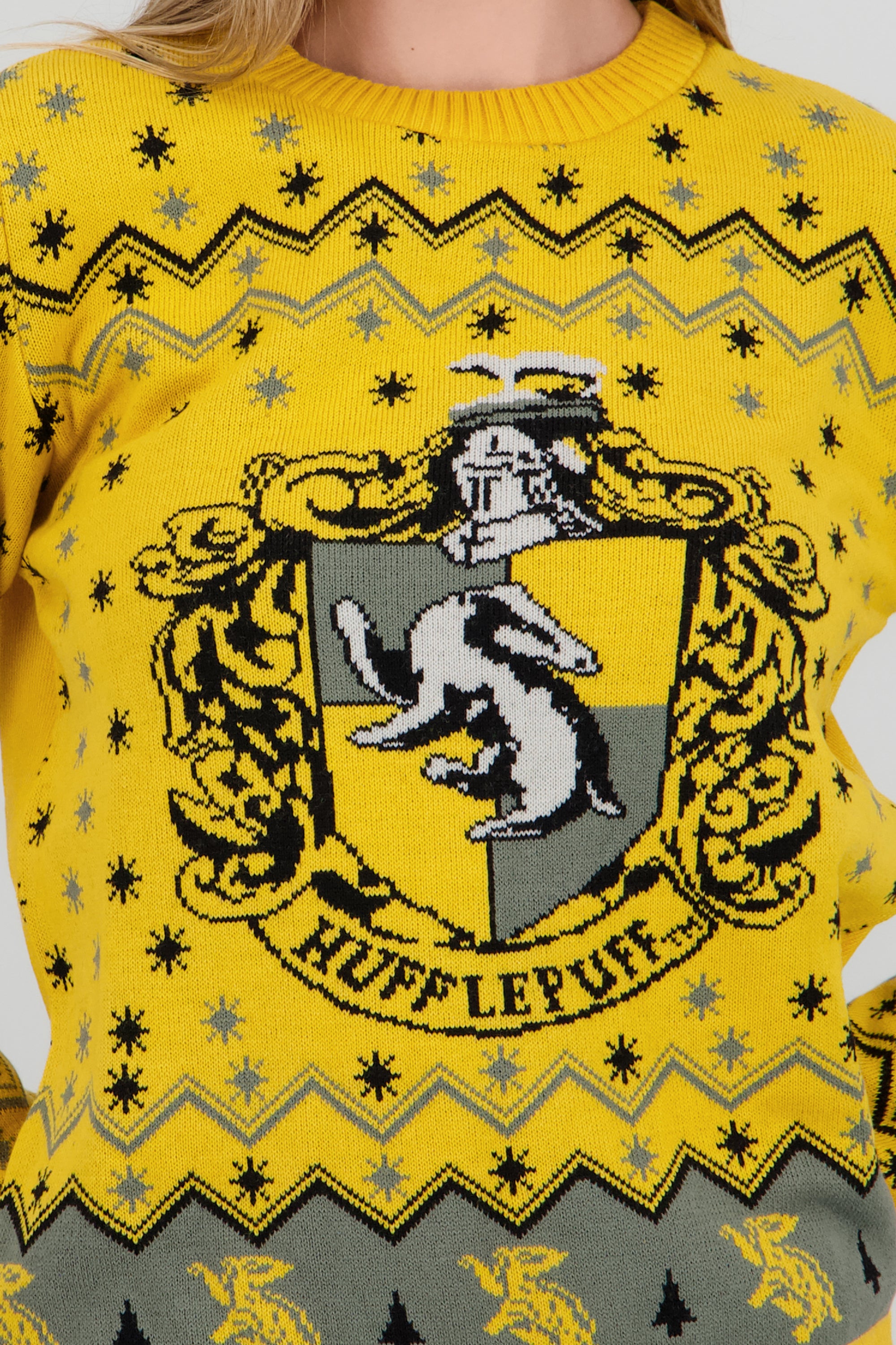 Sueter navideño Hufflepuff AMARILLO COMBO